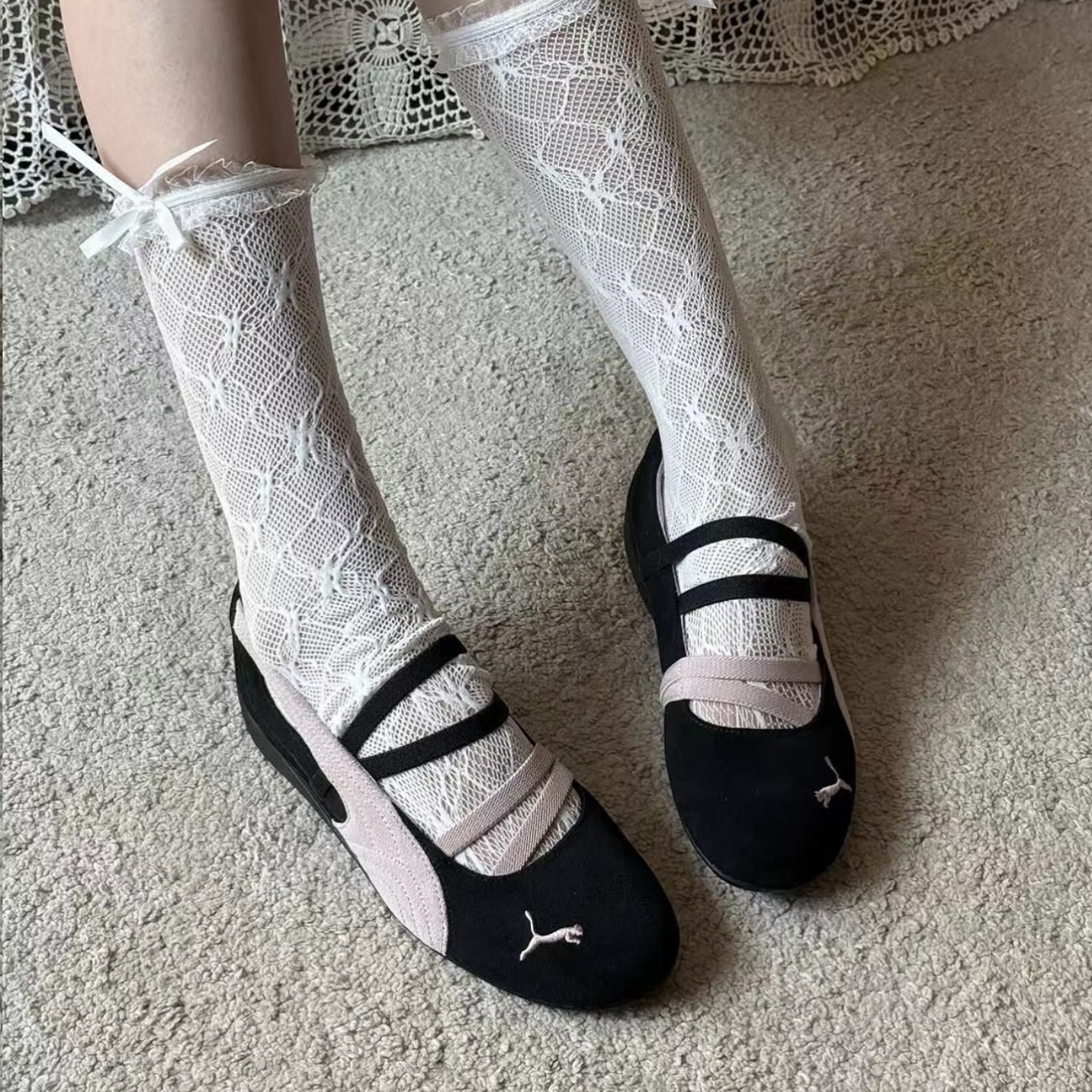 PUMA SPEEDCAT BALLET 黑粉 芭蕾舞鞋 瑪莉珍 BLACKPINK配色 芭蕾風 401287-02