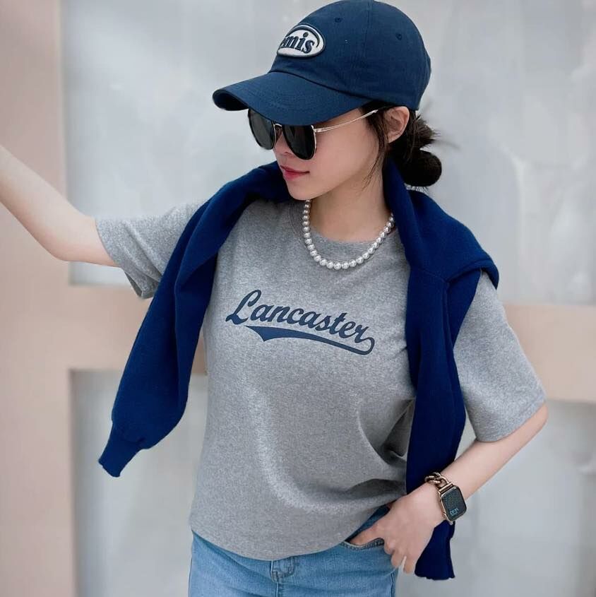 【顯瘦百搭的美式字母彈性厚棉tee】（現貨）