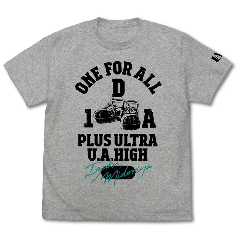 Cospa 0331 緑谷出久 カレッジ Tシャツ [TVアニメ『僕のヒーローアカデミア』] MIX GRAY