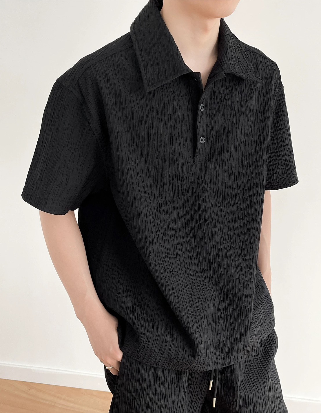 冰絲肌理感POLO套裝