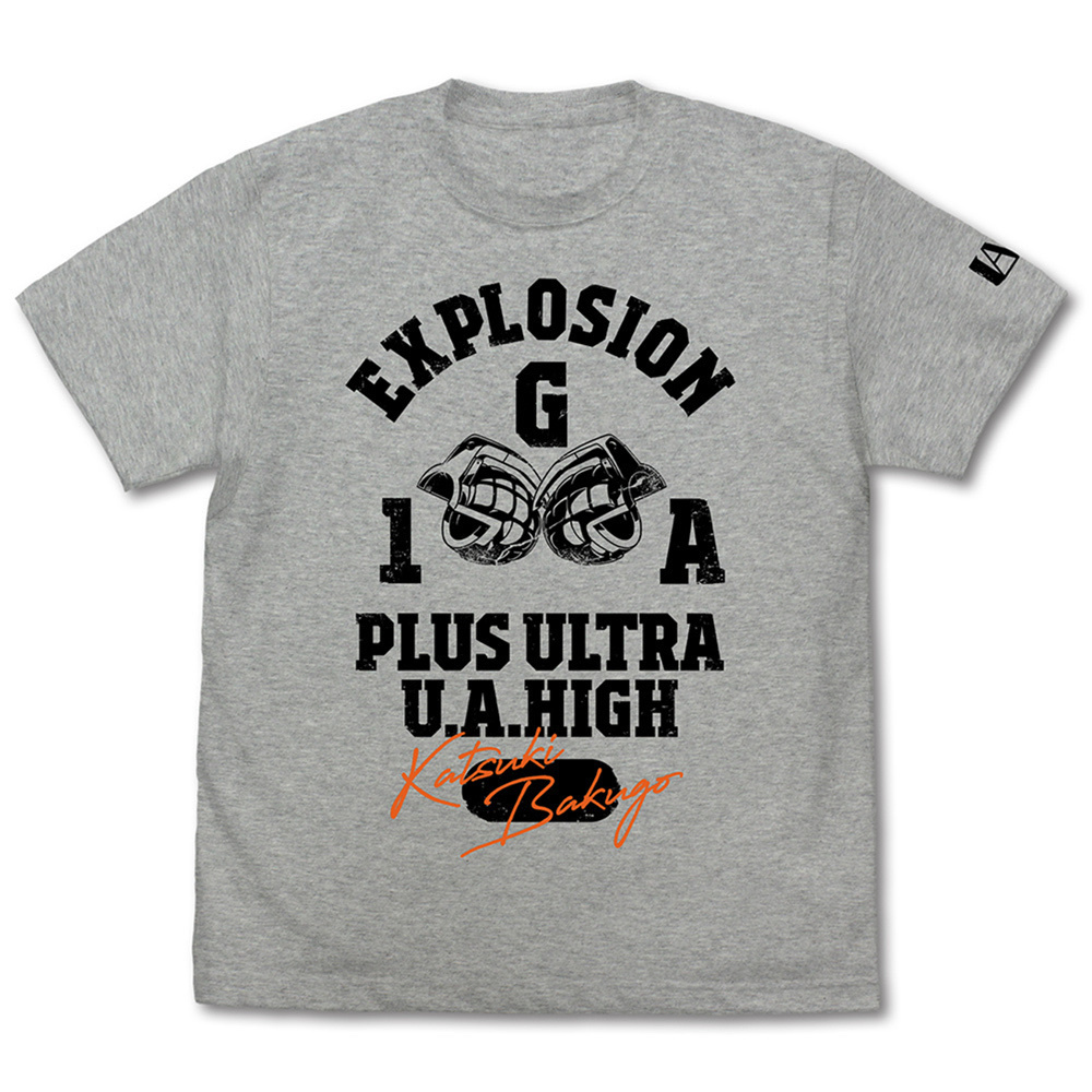 Cospa 0331 爆豪勝己 カレッジ Tシャツ [TVアニメ『僕のヒーローアカデミア』] MIX GRAY