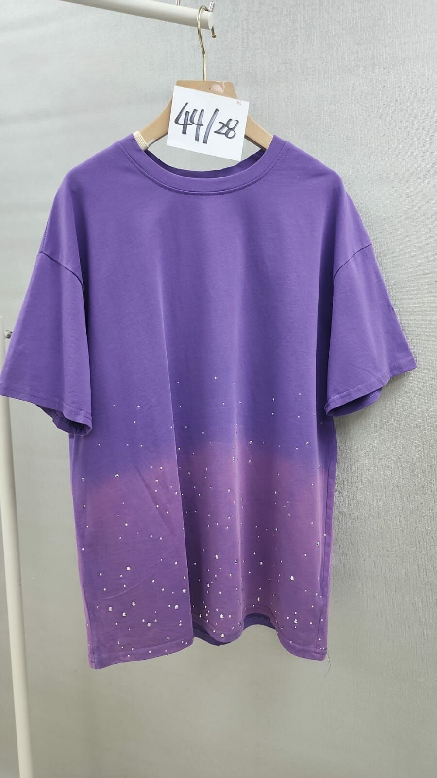 CD1405  下釘石淨色tee  胸44 長28