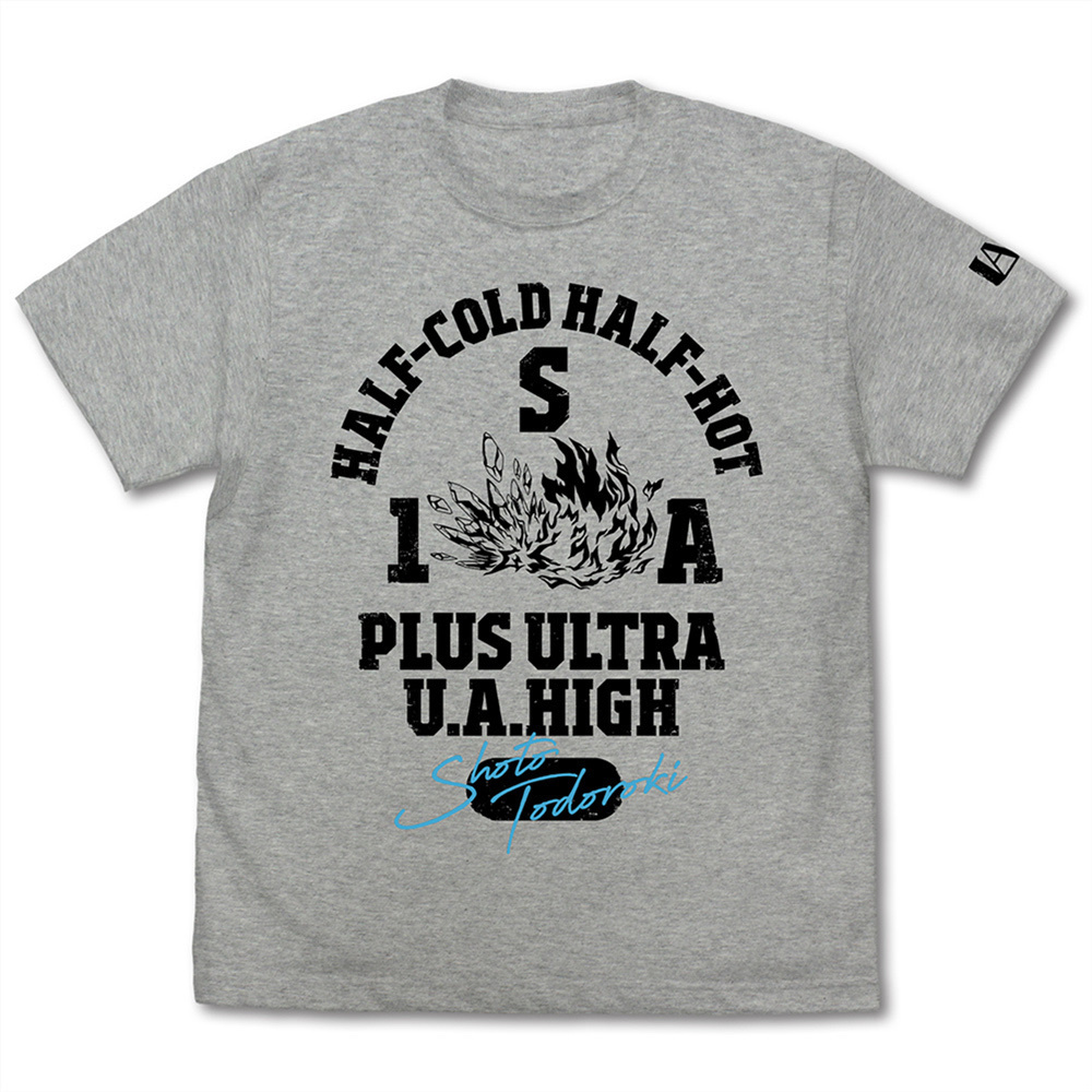 Cospa 0331 轟焦凍 カレッジ Tシャツ [TVアニメ『僕のヒーローアカデミア』] MIX GRAY