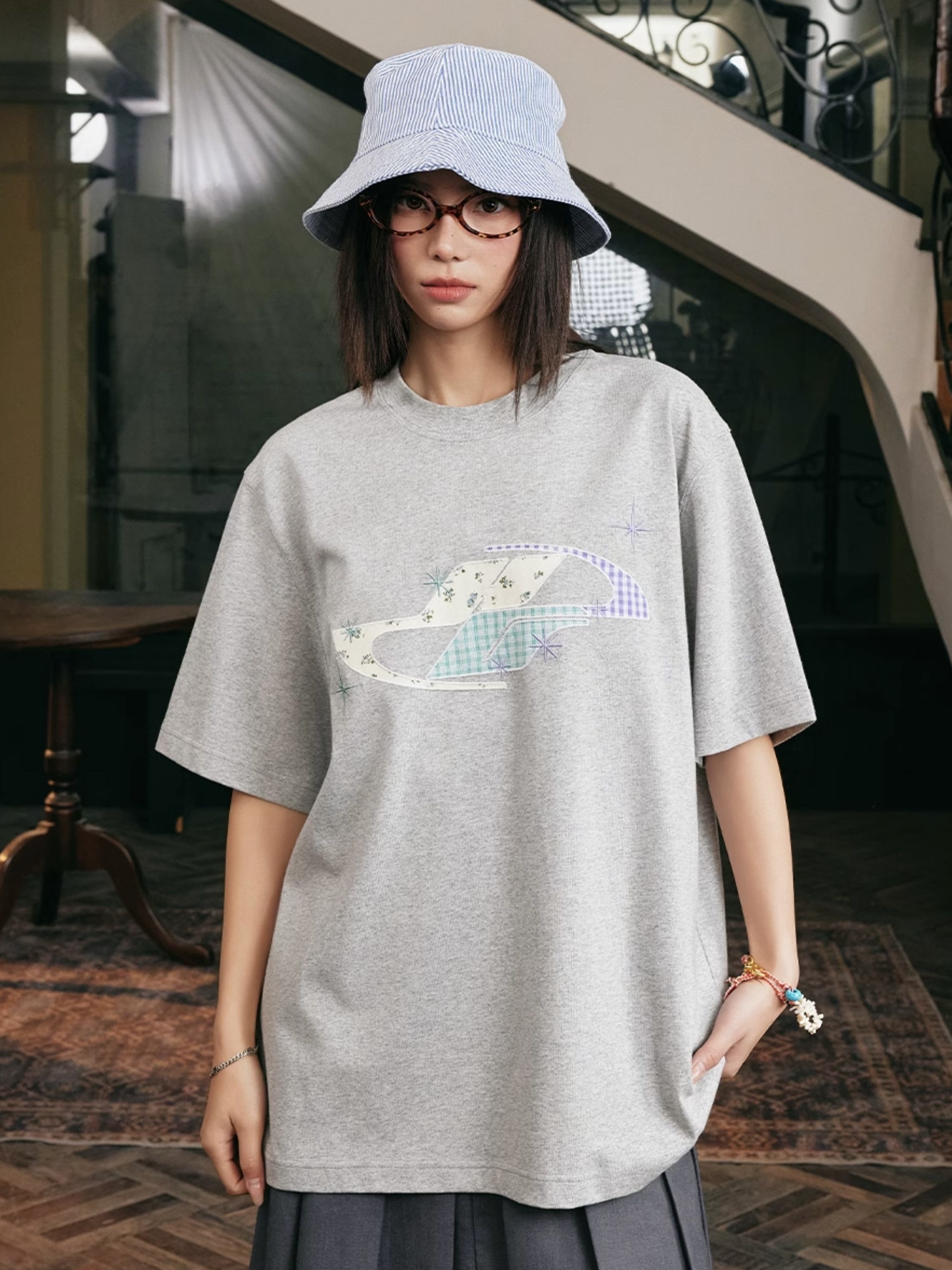 harsh and cruel 2025SS 碎花拼布 寬鬆短袖