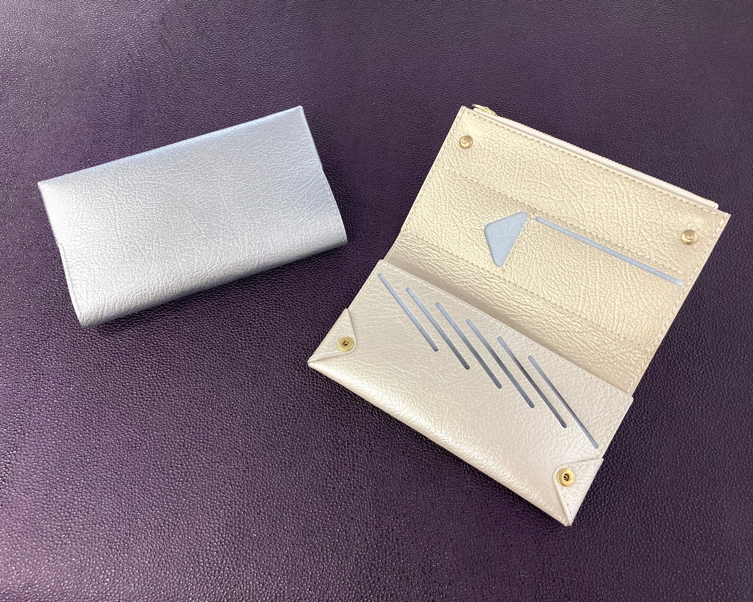 [ATELIER MOKU] 小而薄的長皮夾 | UNO ver.2 Plus Metallic Shrink