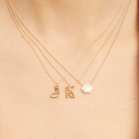 1AK0328-069 ALIITA Letra J Tourmaline Necklace Yellow Gold #NRPUHJ0013YG09K (A-EU-E)