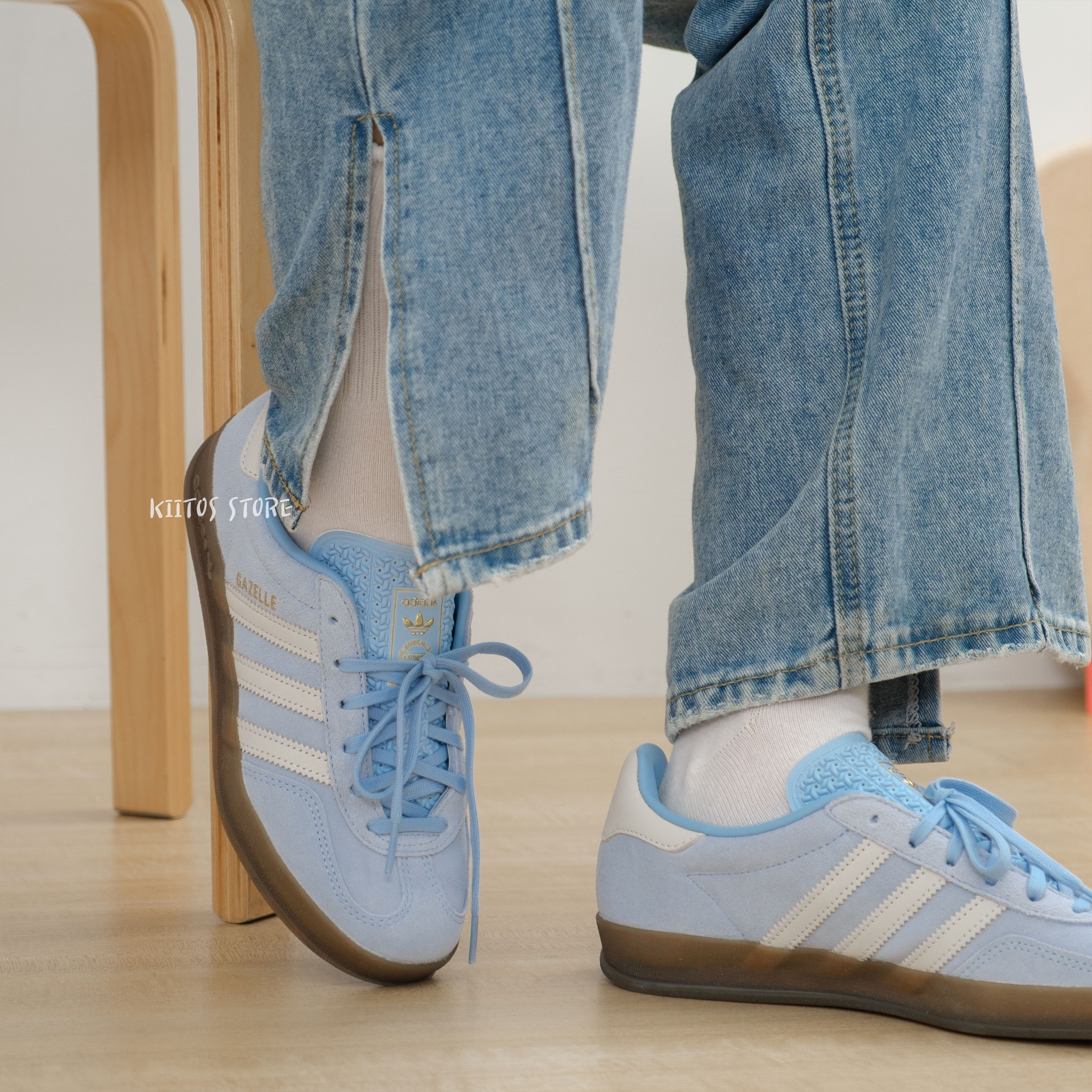 Adidas  Gazelle Indoor  粉藍色 水藍色 女鞋 JI2717