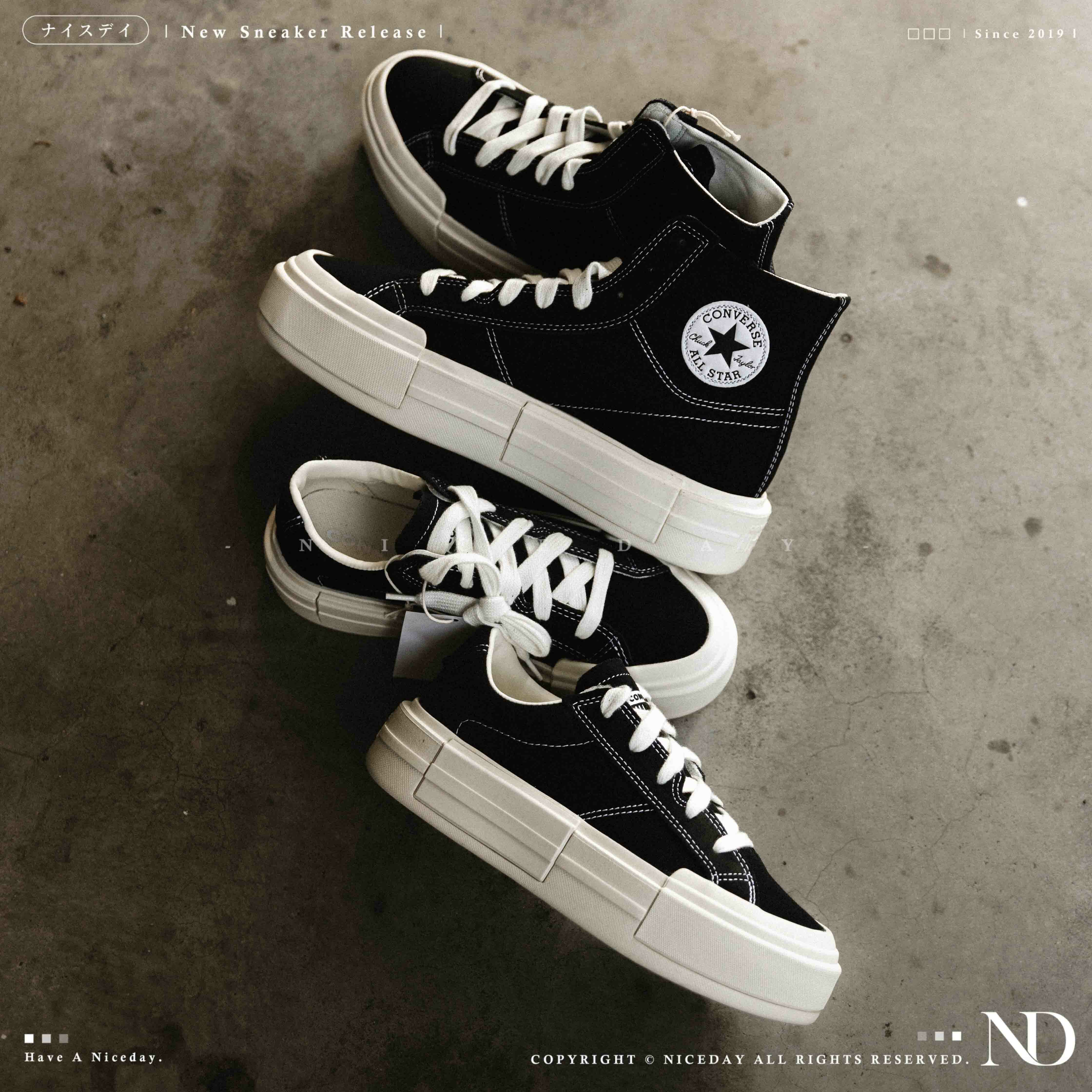 NICEDAY 現貨 Converse Ctas Cruise OX 高筒 低筒 黑白 基本 帆布鞋 解構 A08789C
