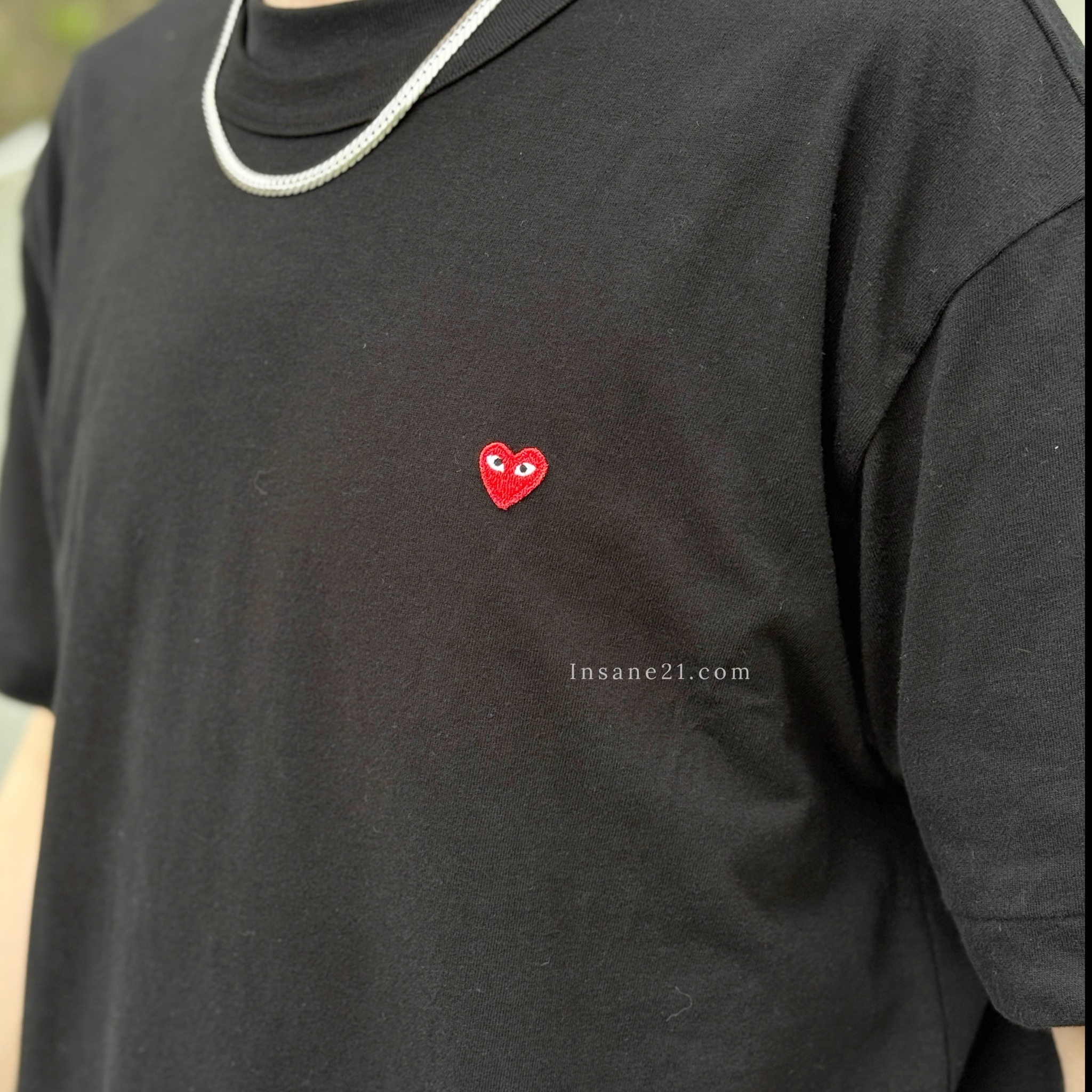 COMME DES GARCONS 川久保玲 迷你愛心LOGO 短袖 黑色 上衣 日本代購 潮牌