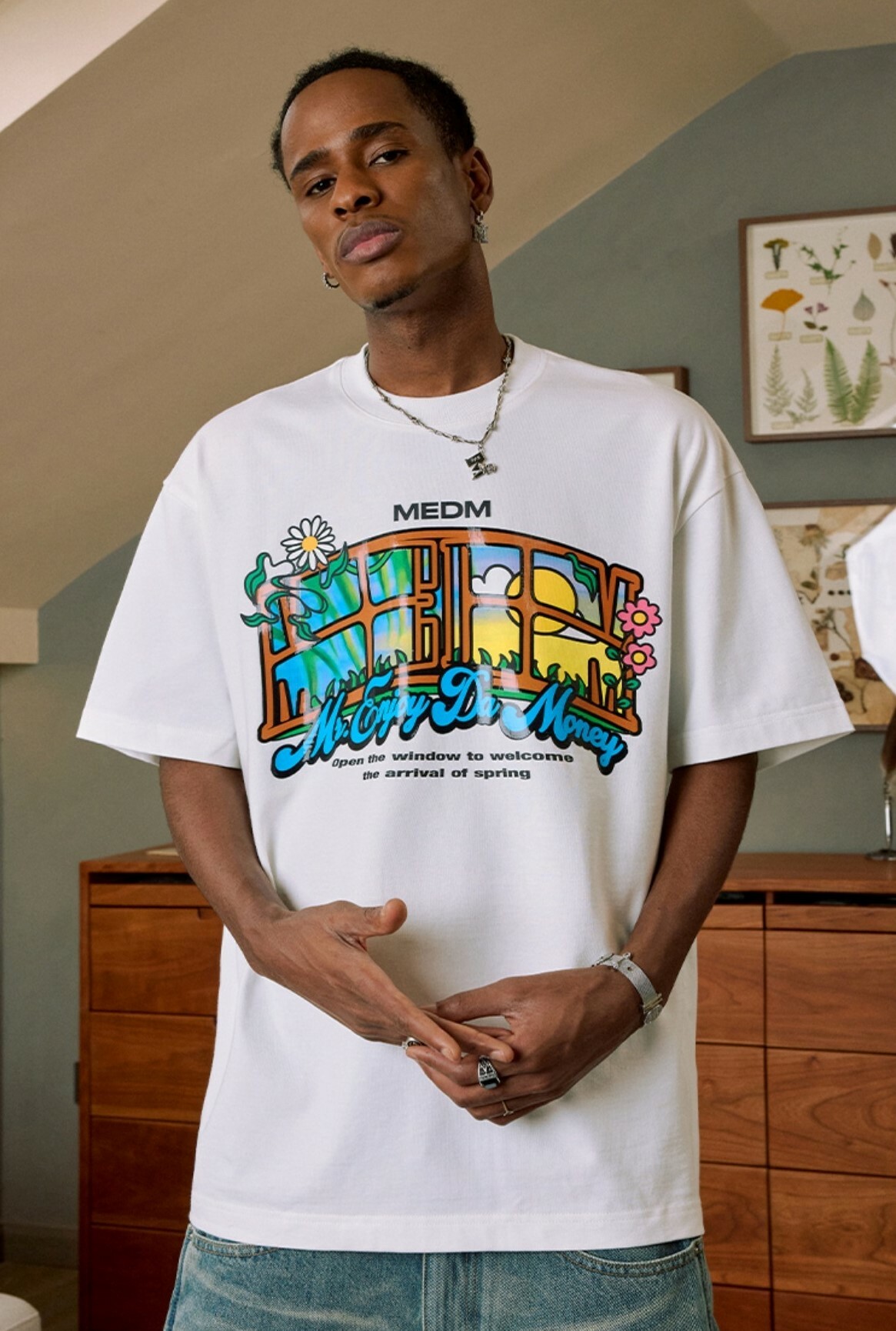 MEDM 硅膠印花 卡通窗花 短袖 T