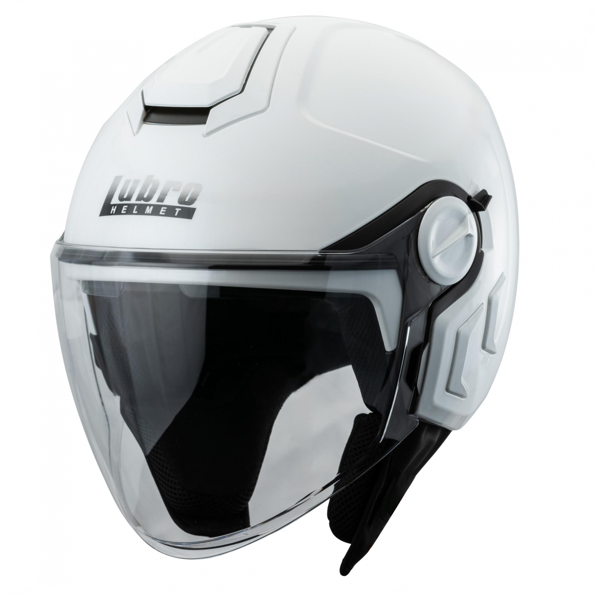 LUBRO NEO JET 珍珠白 素色 內墨片 四分之三罩式帽款