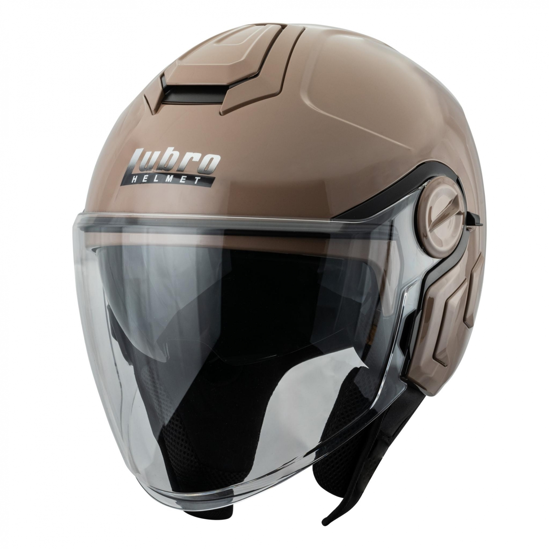 LUBRO NEO JET 可可 素色 內墨片 四分之三罩式帽款