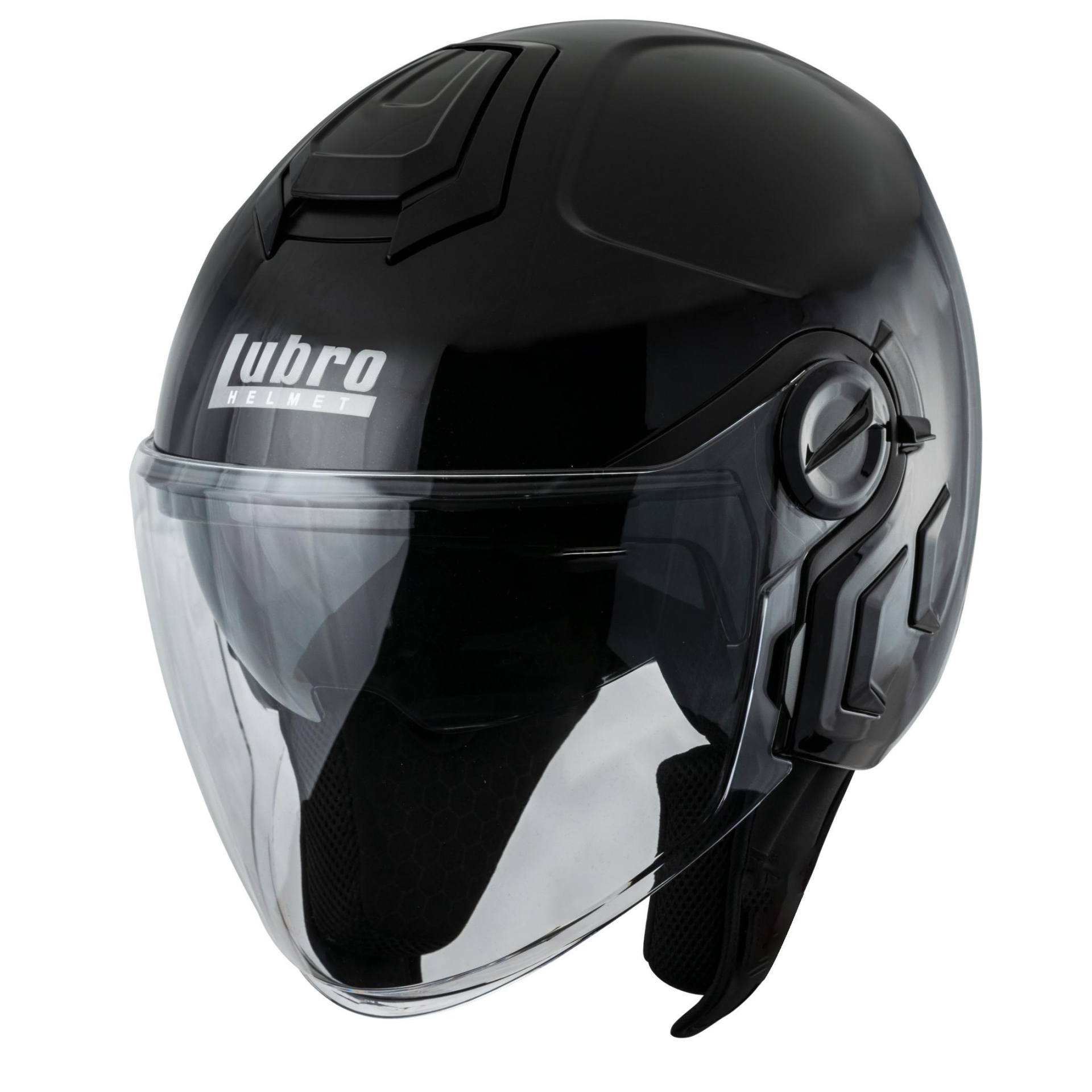 LUBRO NEO JET 質感黑 素色 內墨片 四分之三罩式帽款