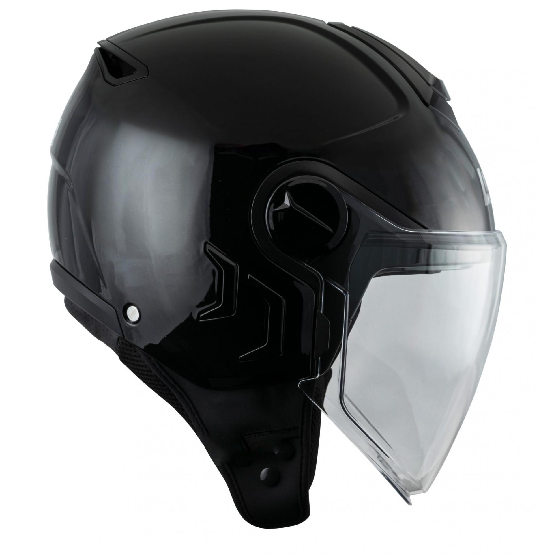 LUBRO NEO JET 質感黑 素色 內墨片 四分之三罩式帽款