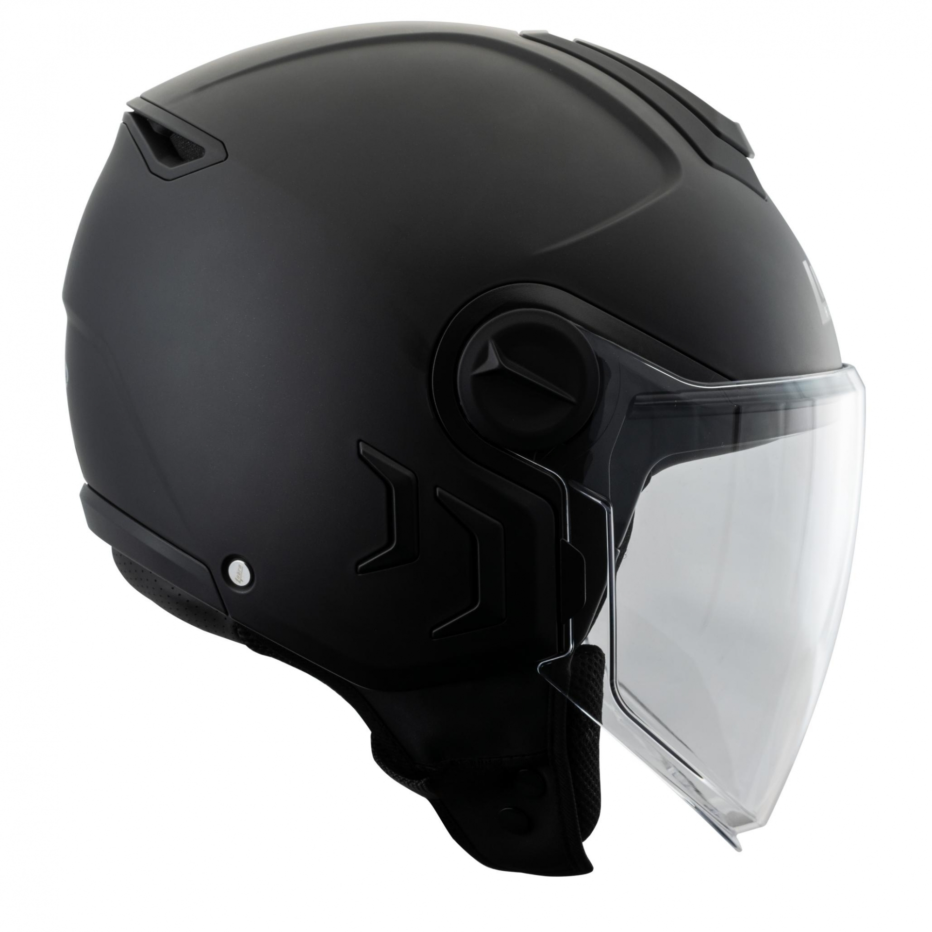 LUBRO NEO JET 消光黑 素色 內墨片 四分之三罩式帽款