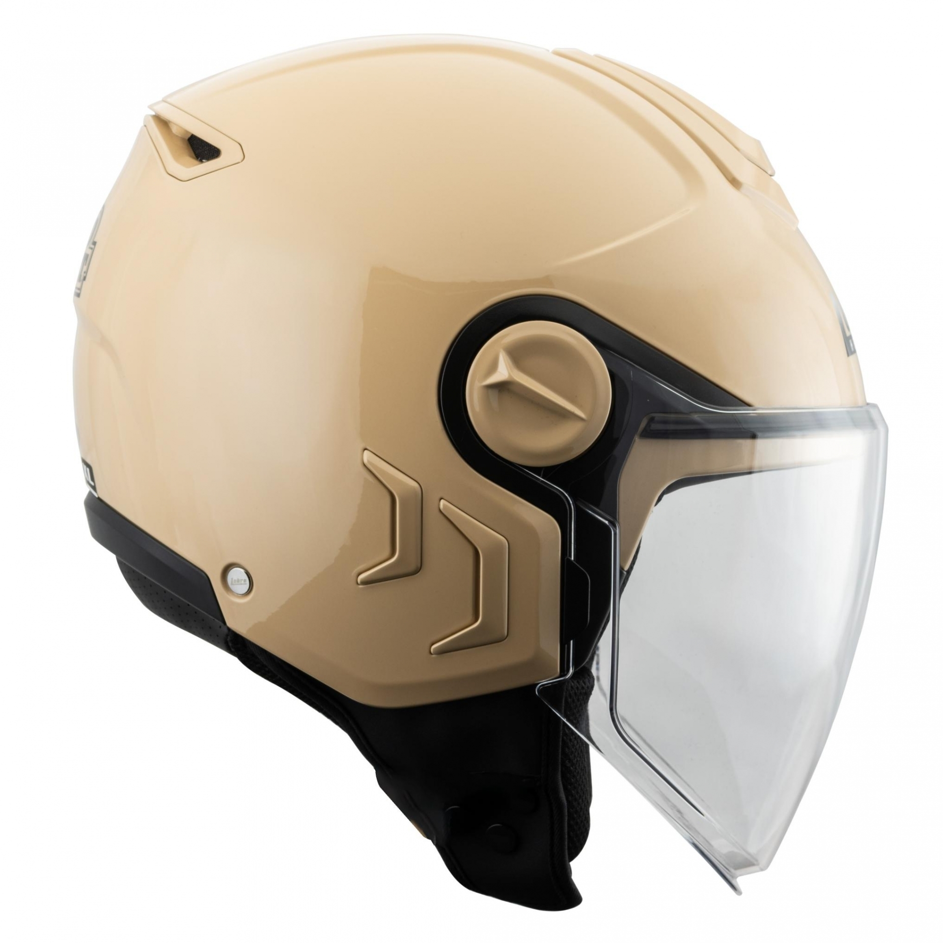 LUBRO NEO JET 奶茶 素色 內墨片 四分之三罩式帽款