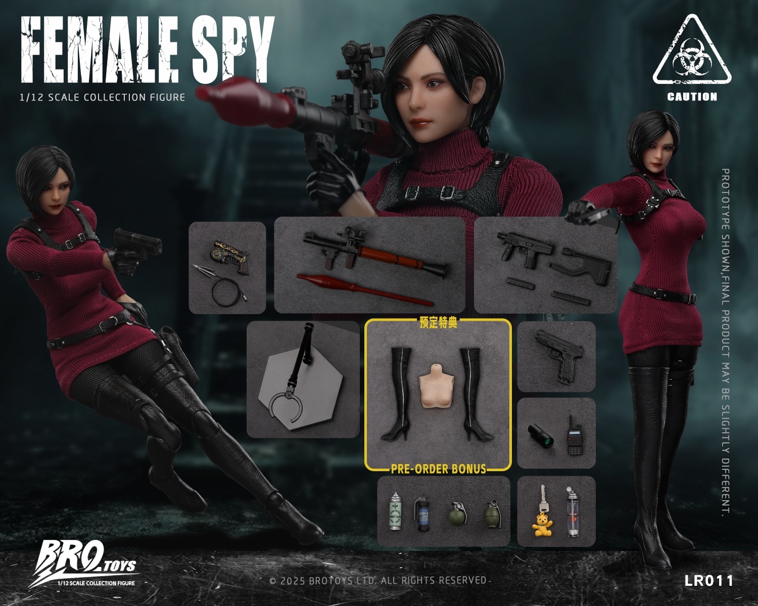 (Pre-Orde) BROTOYS 1/12 Female Spy Action Figure (LR011)