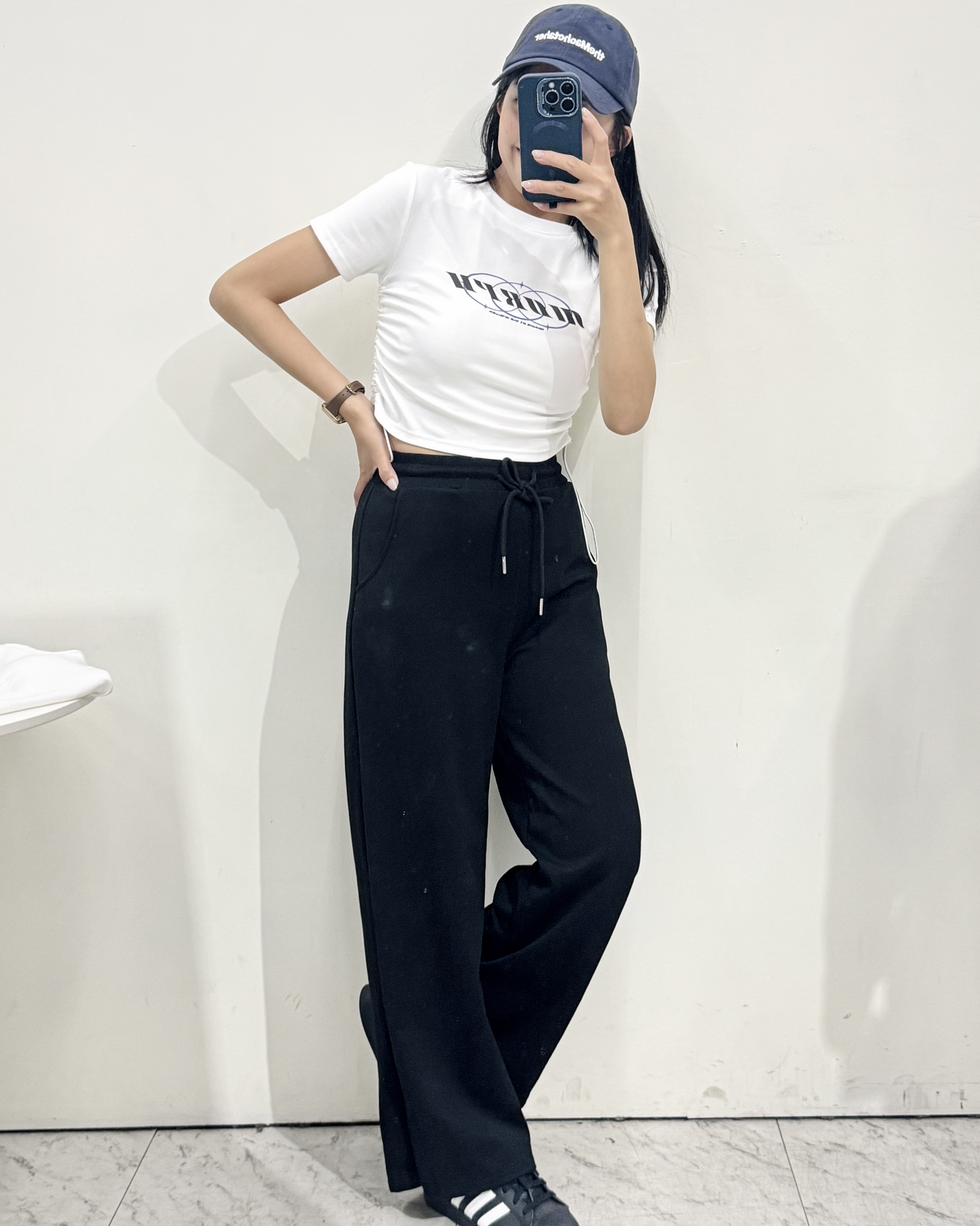 寬腰棉質寬褲-8856