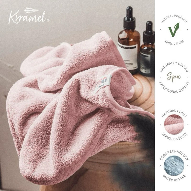 美國 KRRAMEL 珊瑚絨 乾髮帽