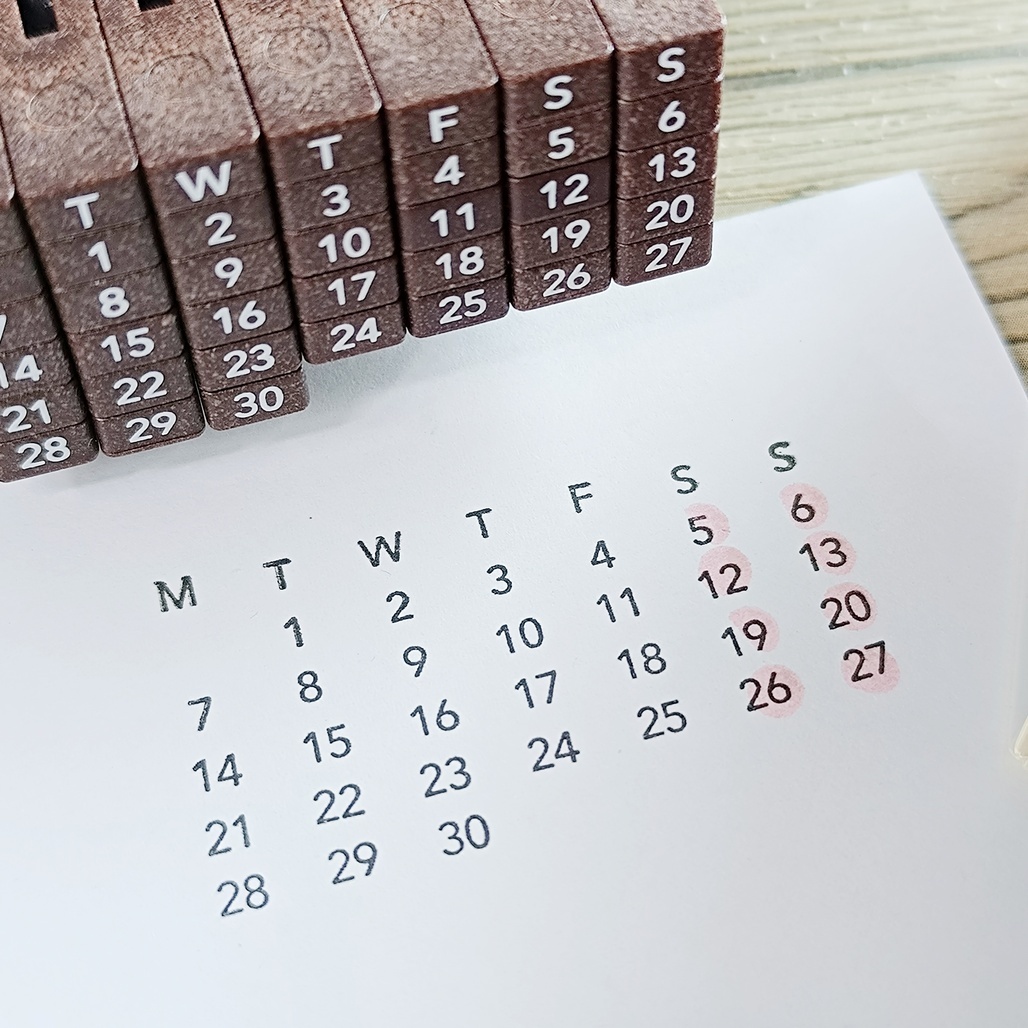 日本Shachihata・萬年曆印章(英文版) GRJ-5ACE