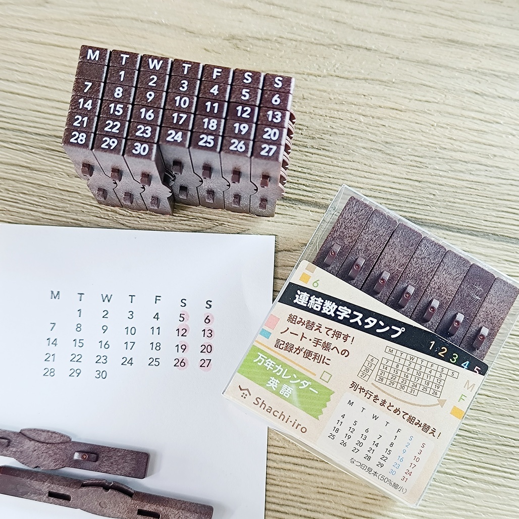 日本Shachihata・萬年曆印章(英文版) GRJ-5ACE