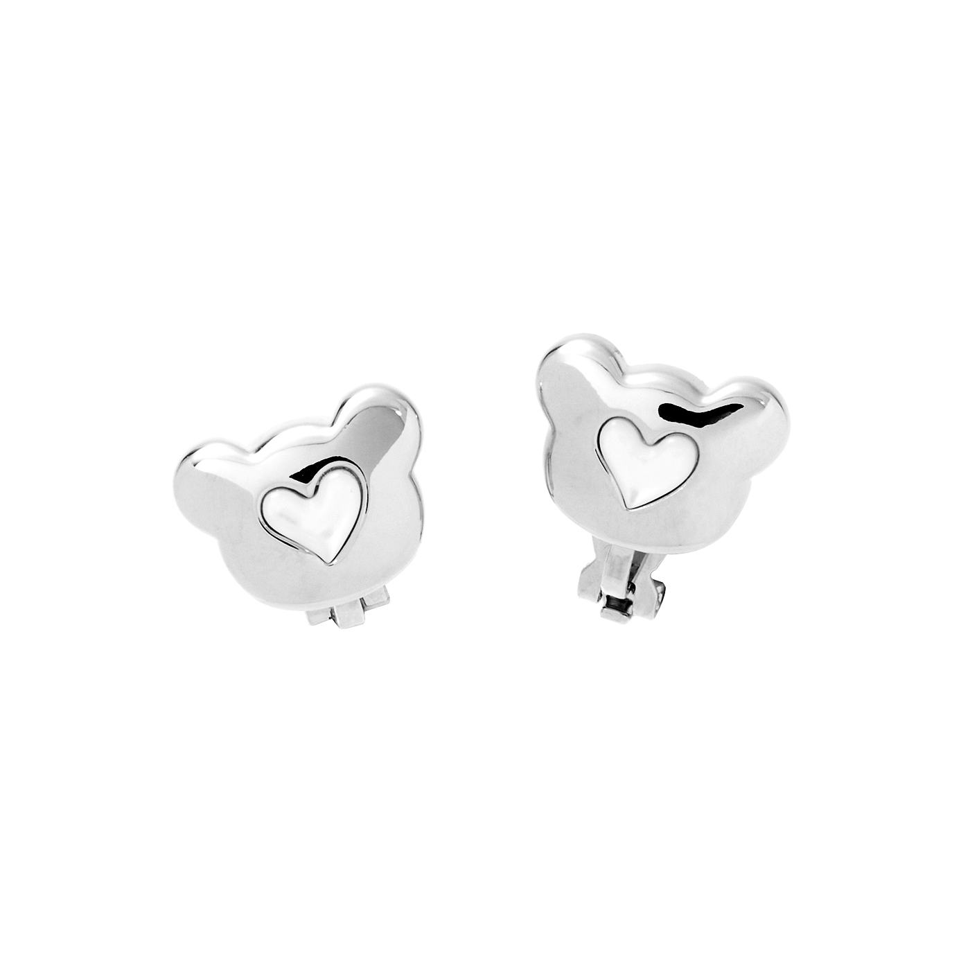 小熊,愛心,耳夾,平價飾品