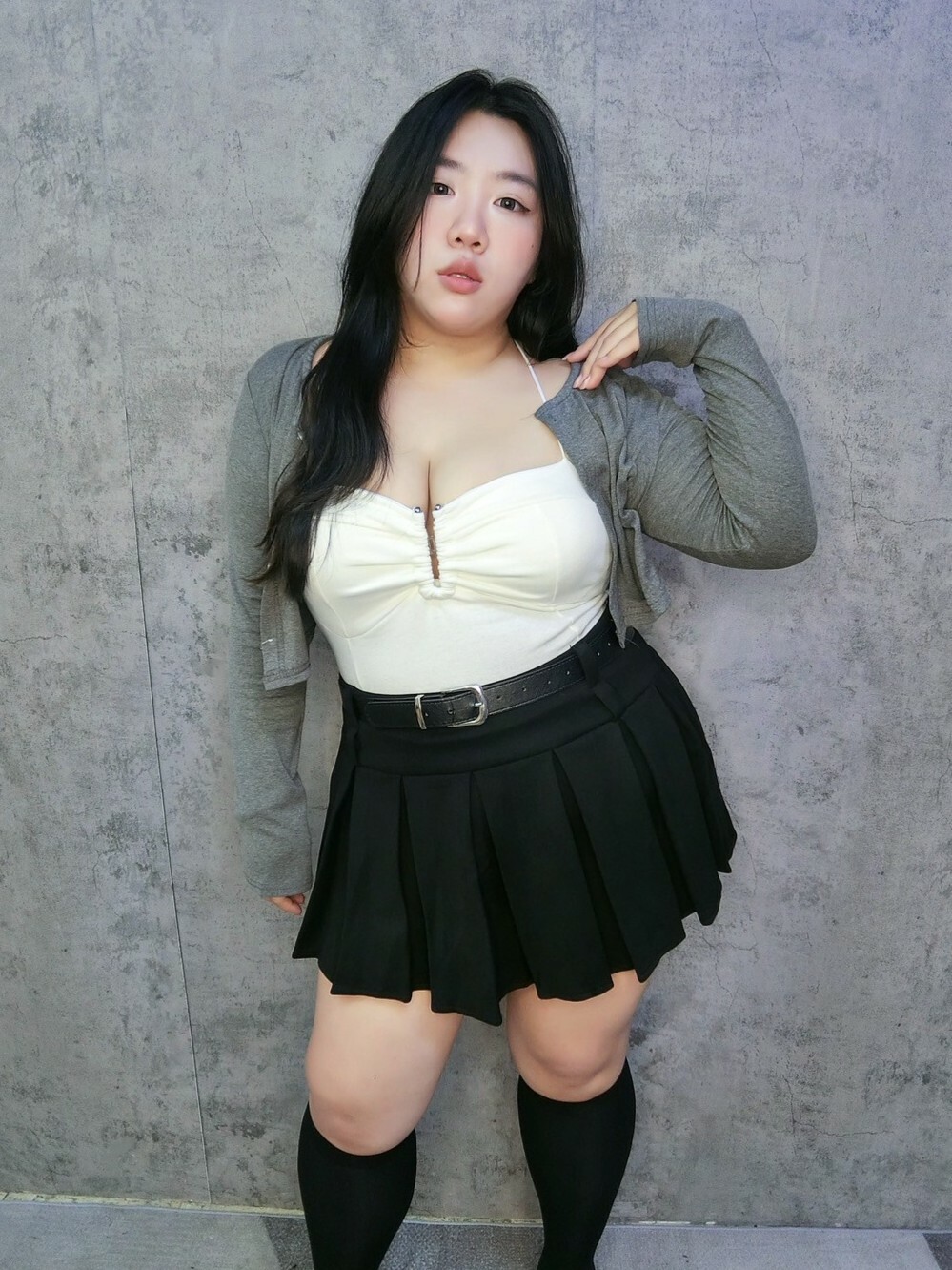 韓系小皮帶百褶迷你短裙🍭自訂款