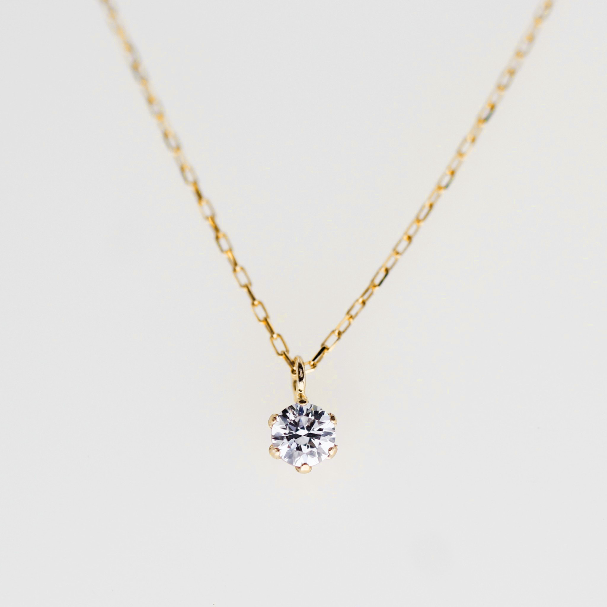 18K/15分單鑽墜鍊