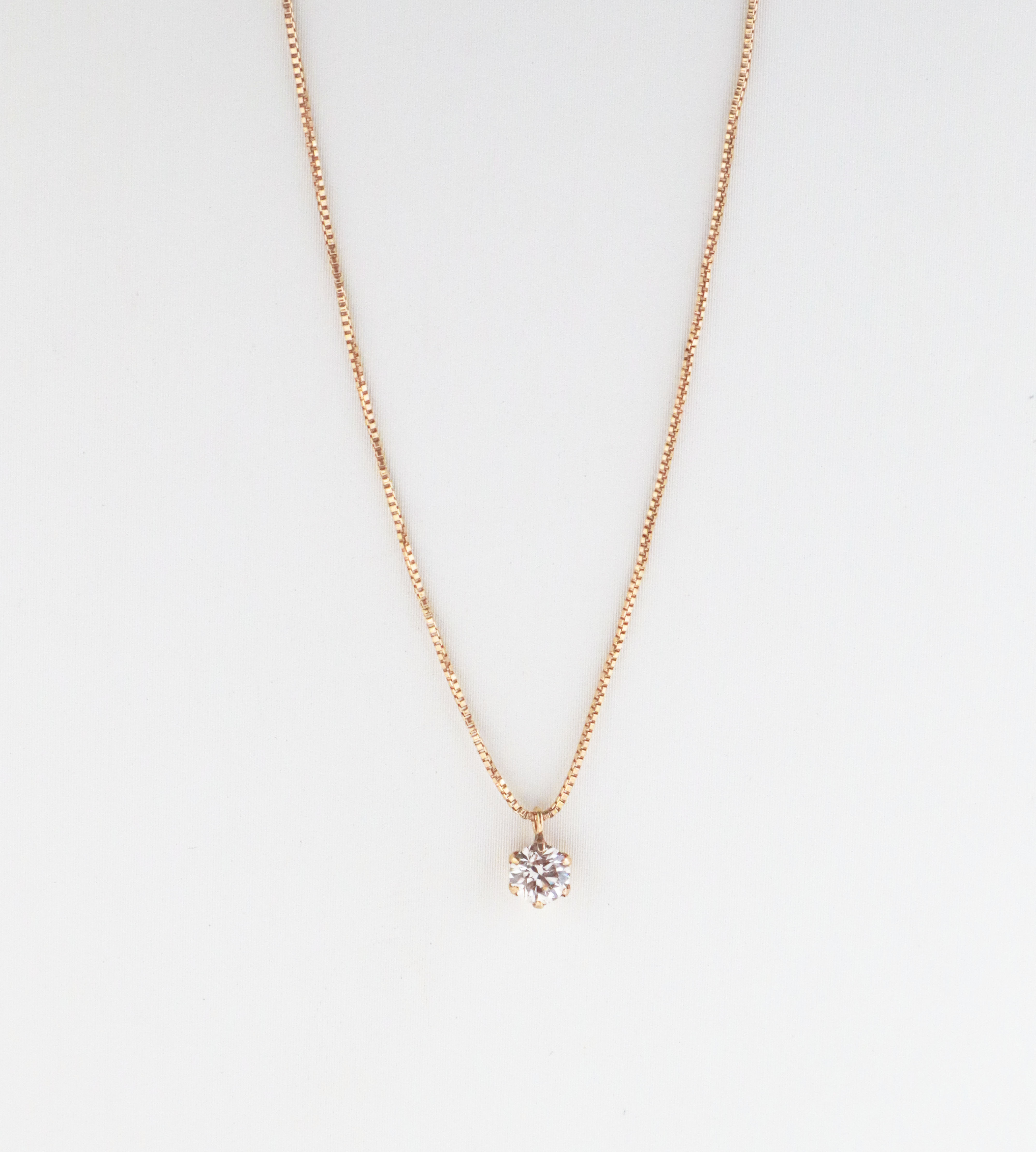 18K/20分單鑽墜鍊