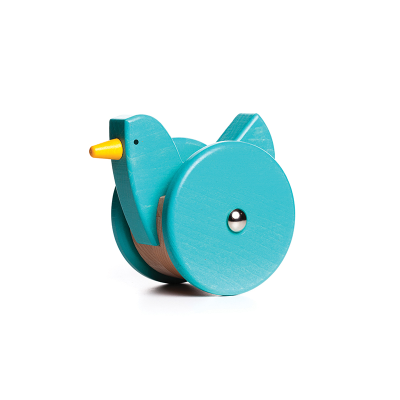 BAJO 動物系列-搖搖小雞啟蒙木玩(三色可選)