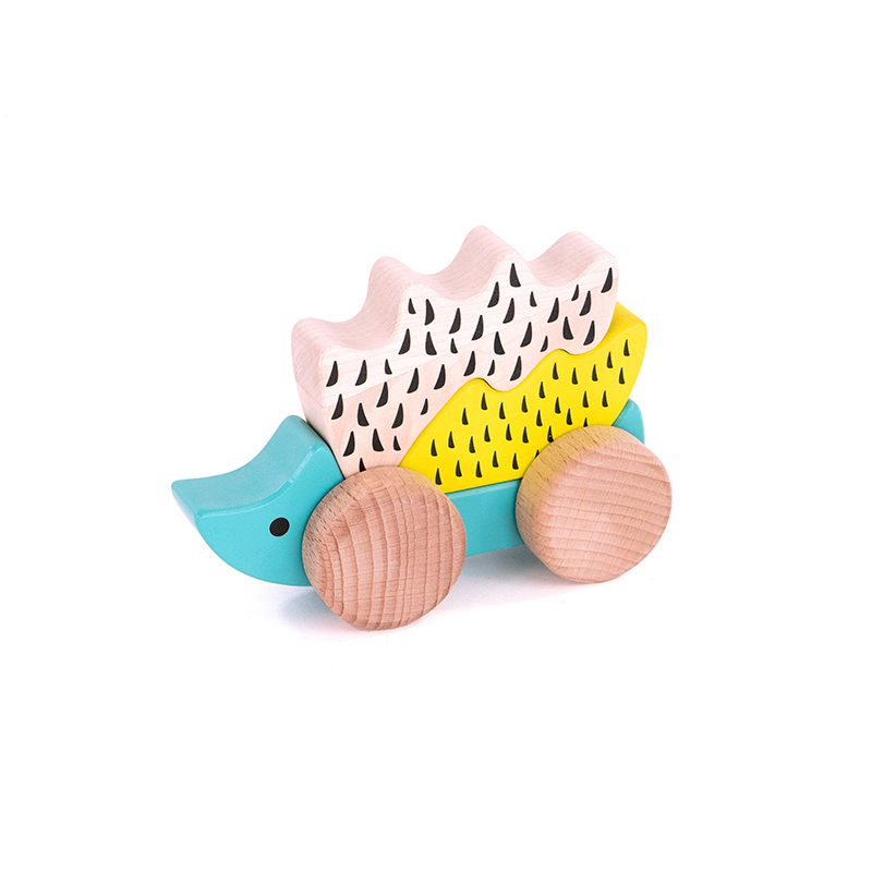 BAJO 動物系列-復刻款小刺蝟啟蒙木玩