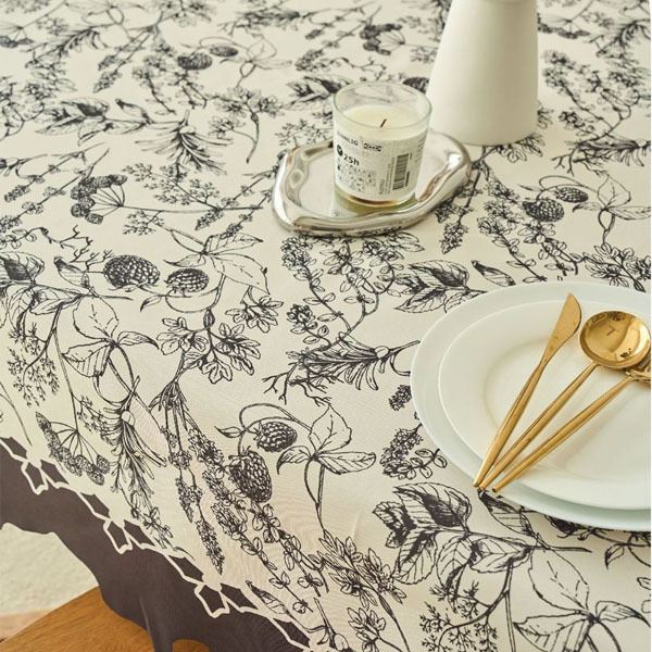 歐式不規則防水防油桌布