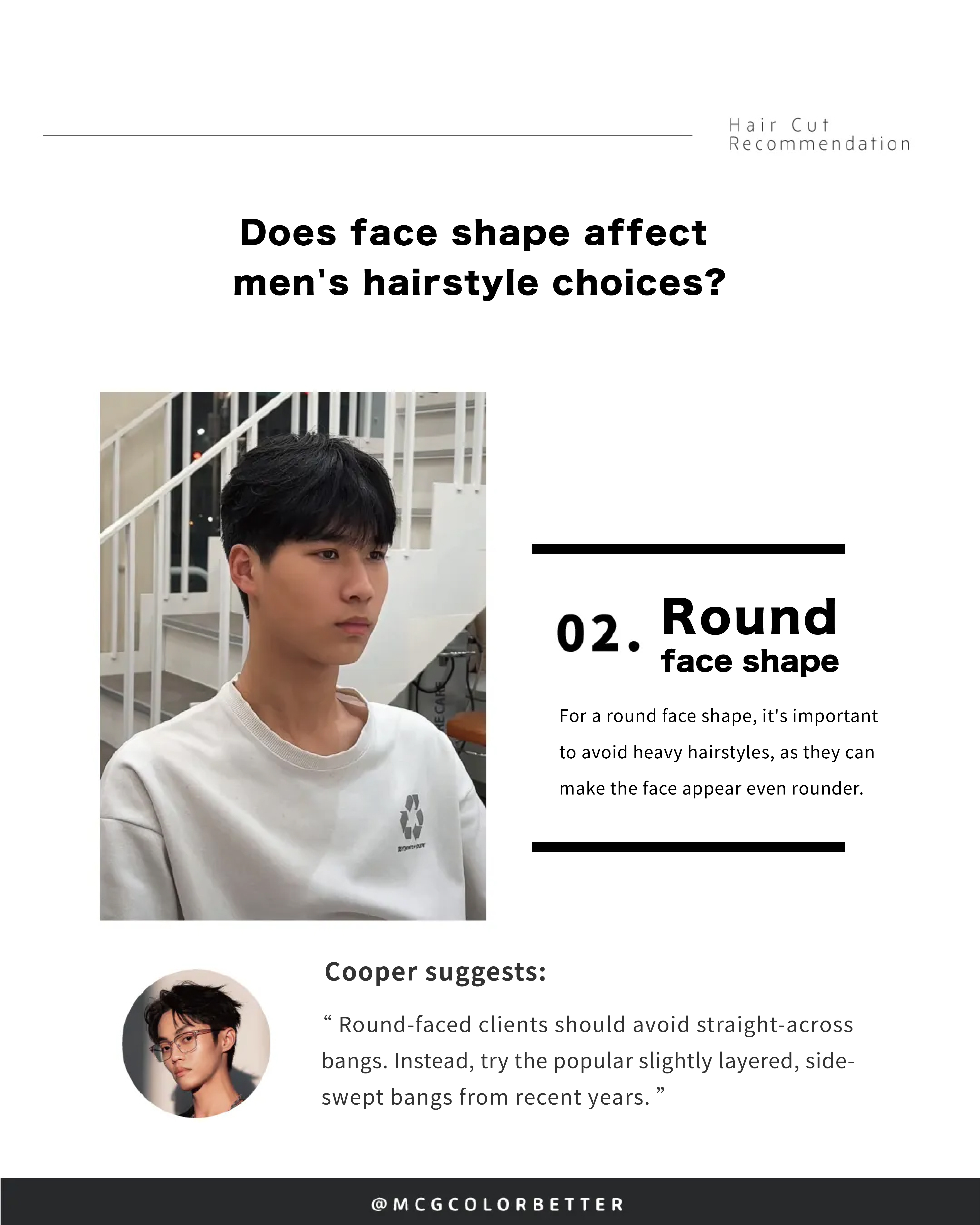Does face shape affect men's hairstyle choices? - Round face shape
