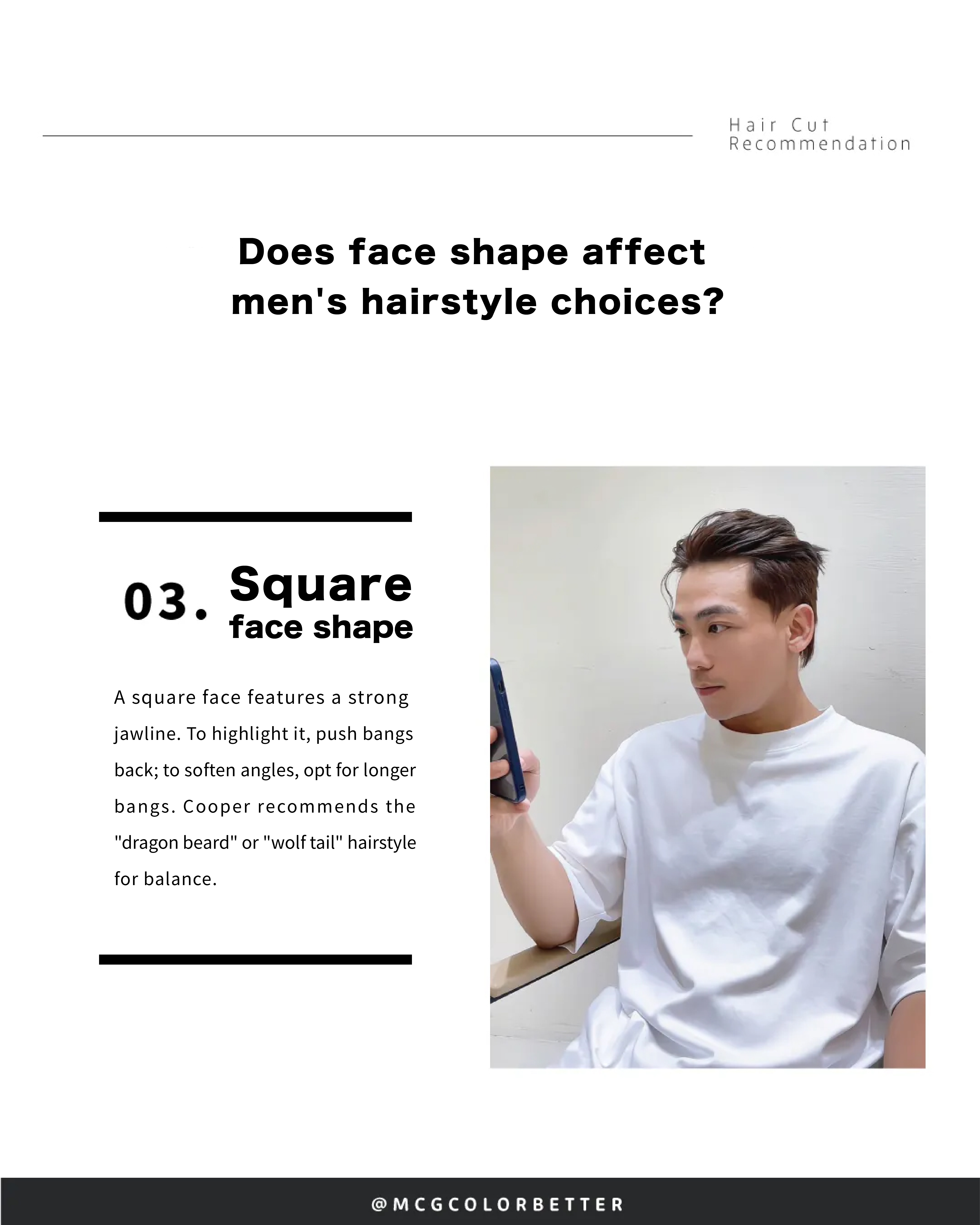 Does face shape affect men's hairstyle choices? - Square face shape
