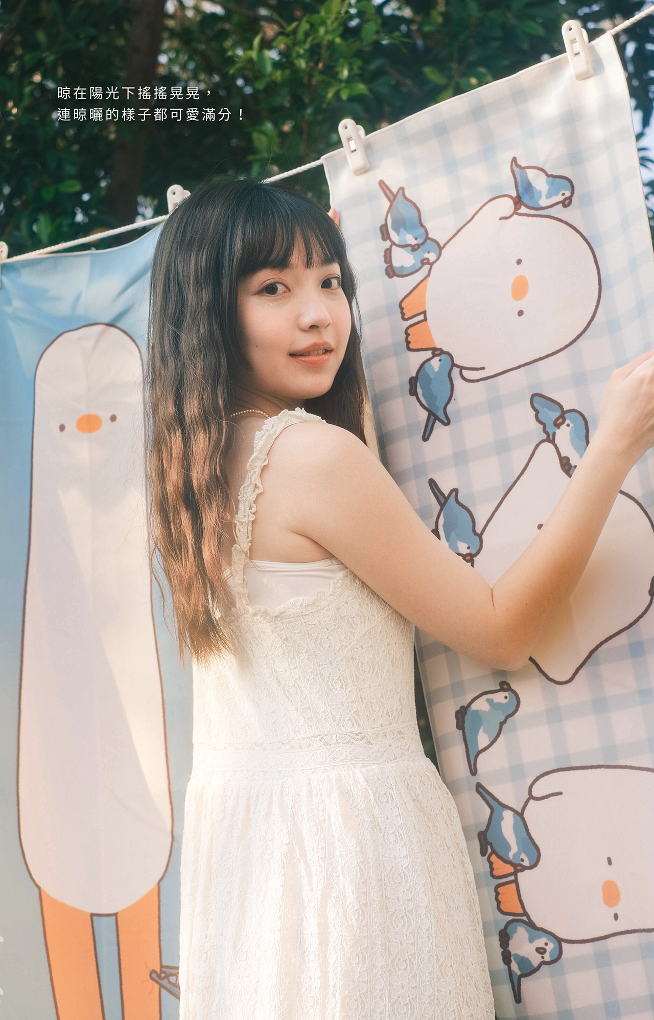 女孩曬聯名款乾髮帽