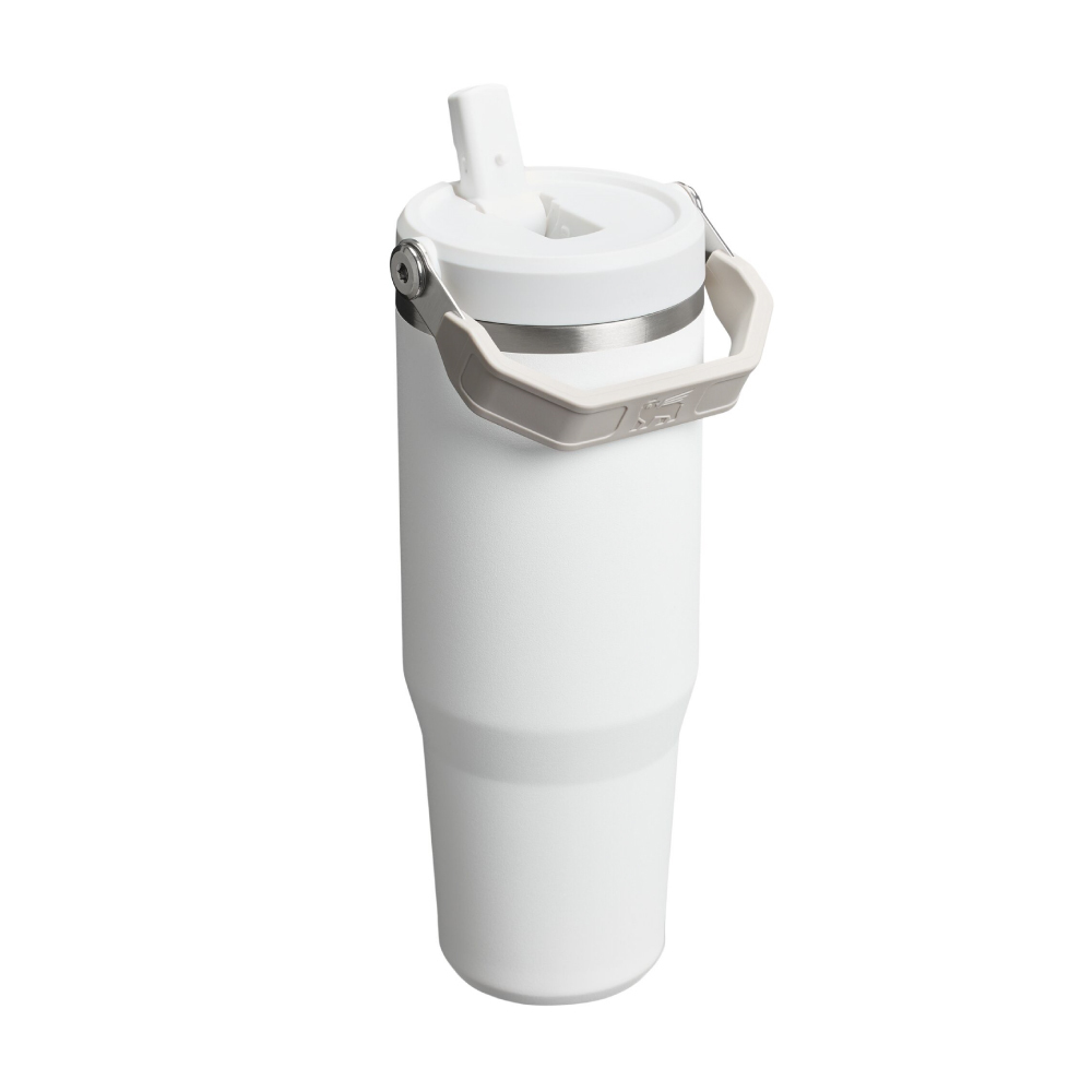 STANLEY 經典系列 IceFlow 手提吸管杯2.0 0.88L / 冰雪白