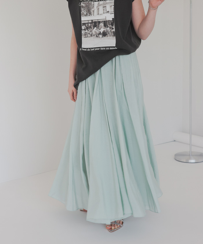 titivateシアータックボリュームスカート淺藍M（AFXP4320）