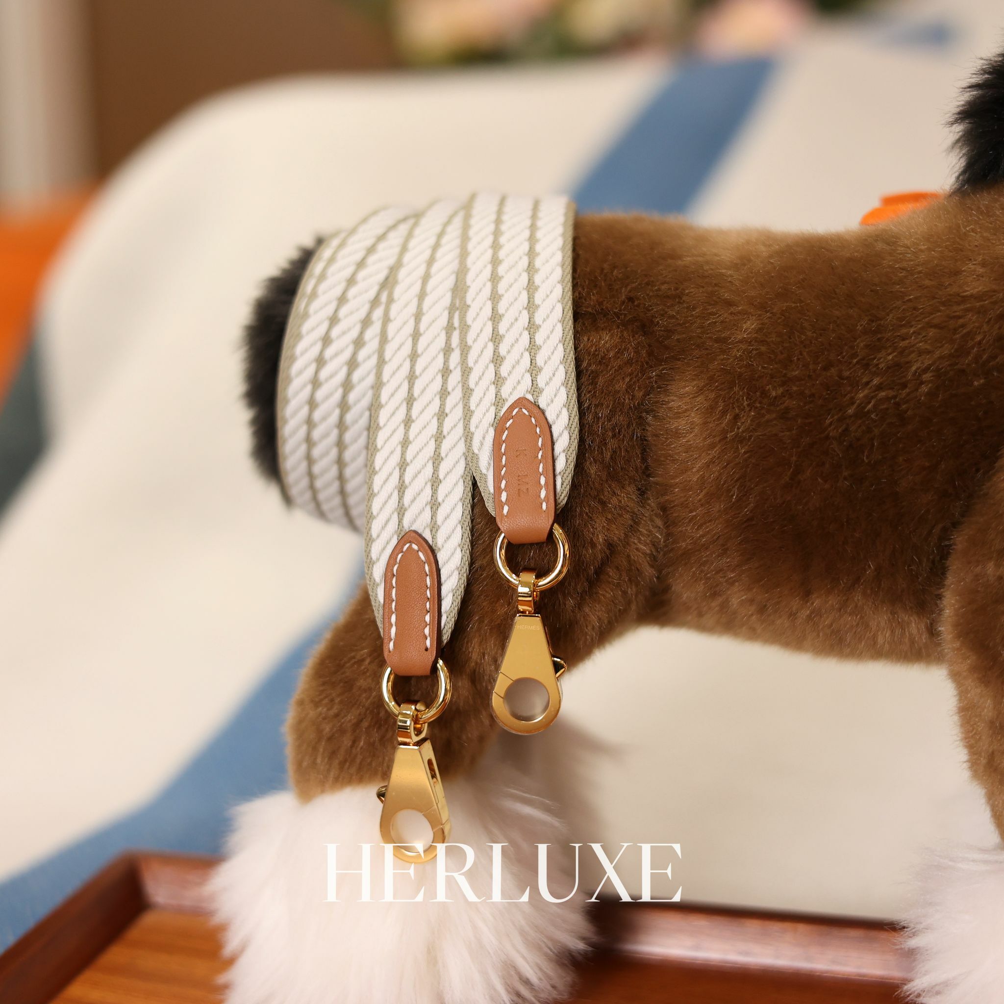 大扣肩带Bag strap 25mm x 85cm 白/灰綠