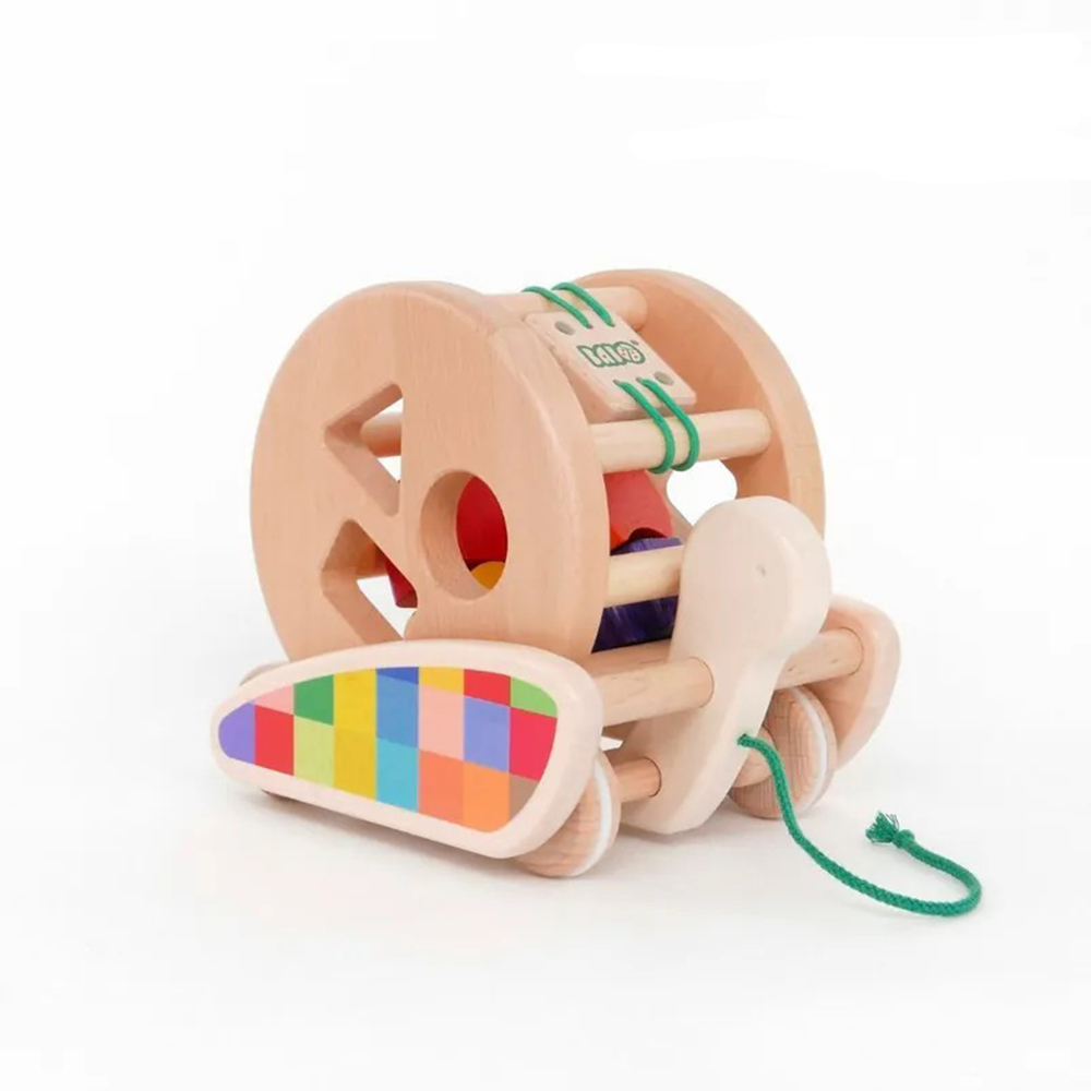 【BAJO】早教系列 |小蝸牛分類啟蒙-拉繩玩具| 二合一玩具