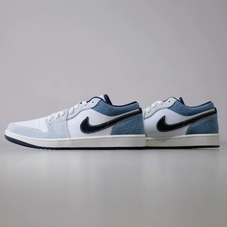 AIR JORDAN 1 LOW SE 牛仔布 丹寧 拼接 撞色 AJ1 男生復古休閒鞋 IH0648-141
