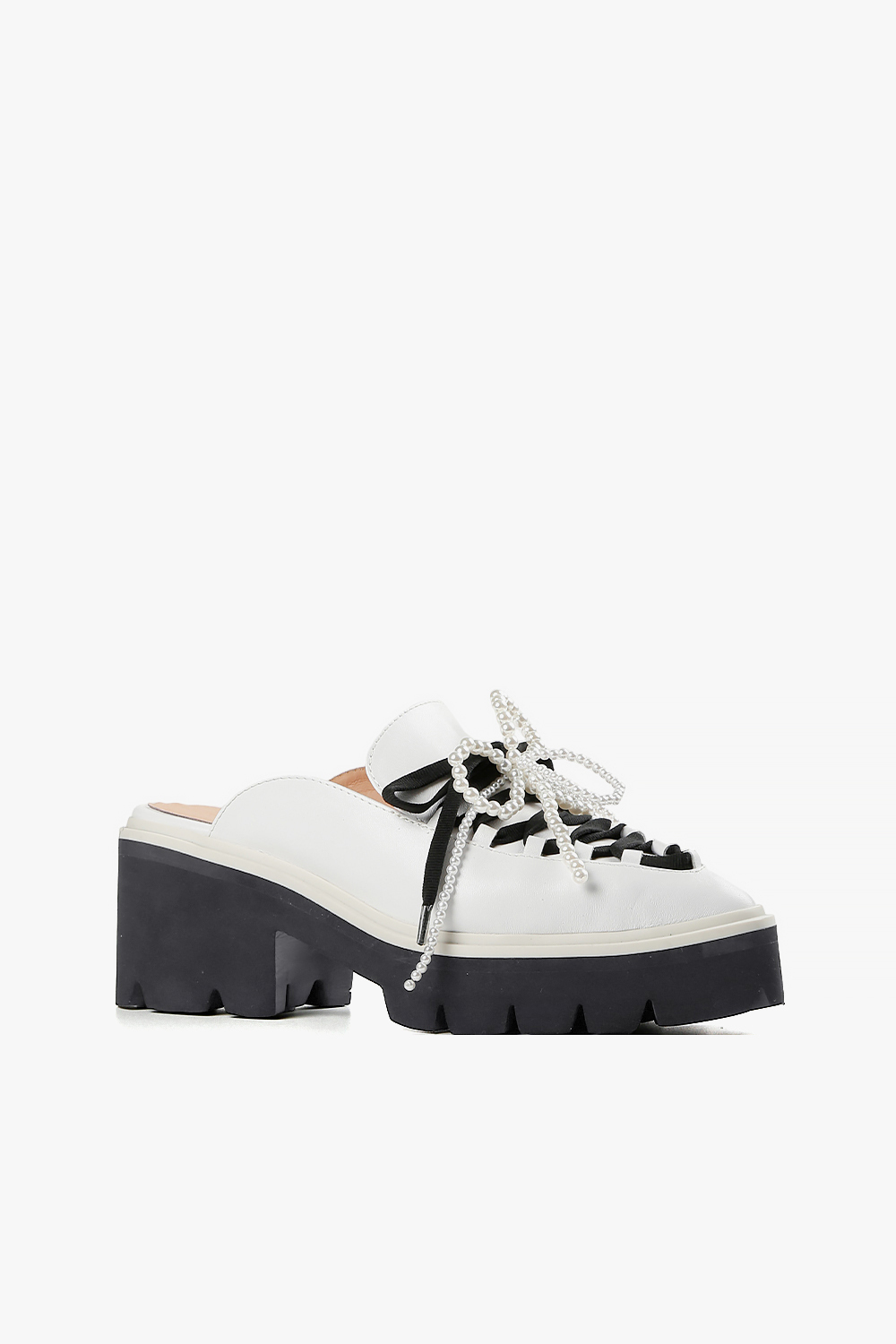 Pearl Jam Lugg 珍珠蝴蝶結穆勒厚底鞋