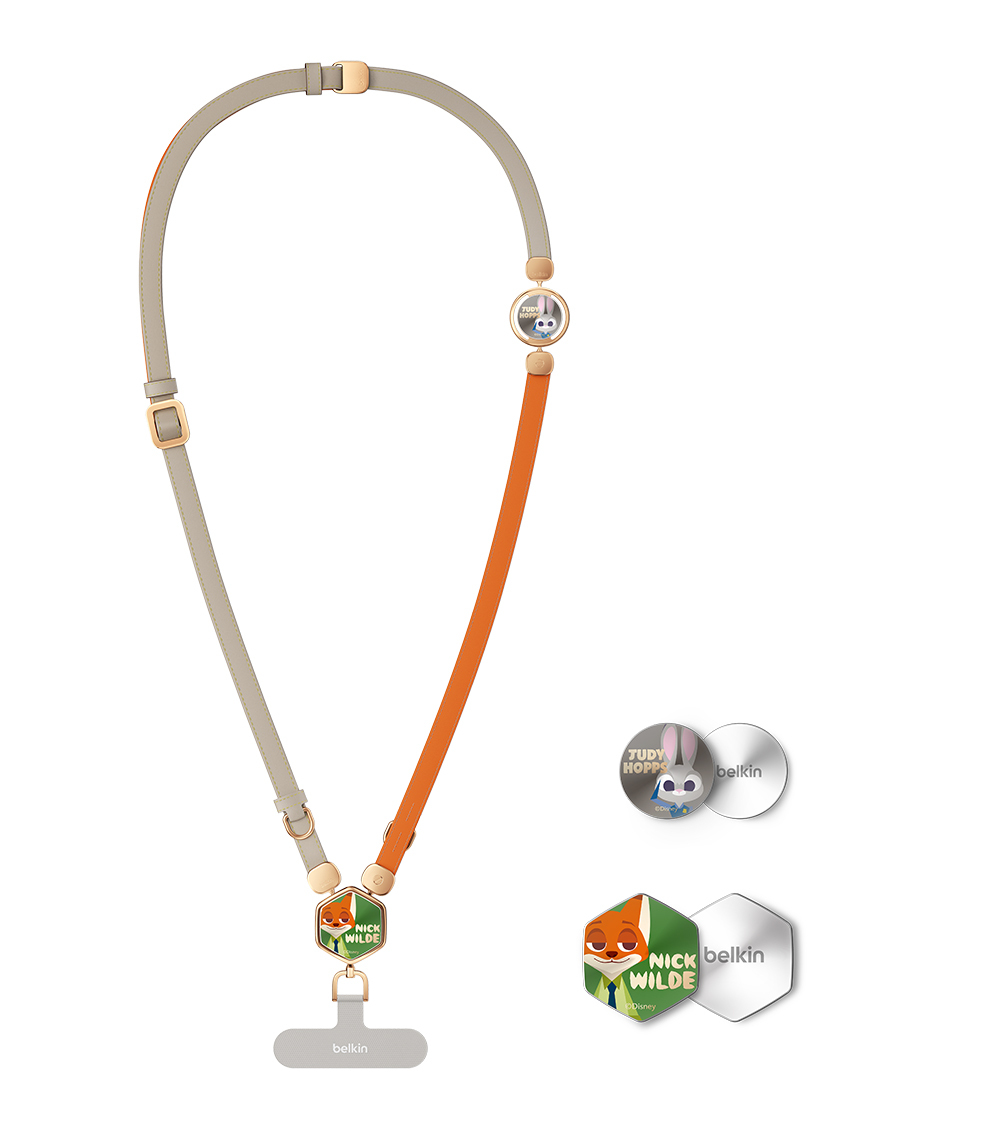2合1 多功能皮革手機掛繩 (優獸大都會, 迪士尼系列)