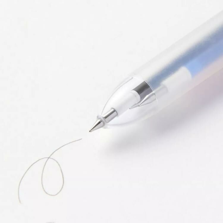MUJI 無印良品 日本製 可擦拭按壓3色原子筆 水性 0.38 半透明 黑紅藍 擦擦筆 消去筆 可夾原子筆