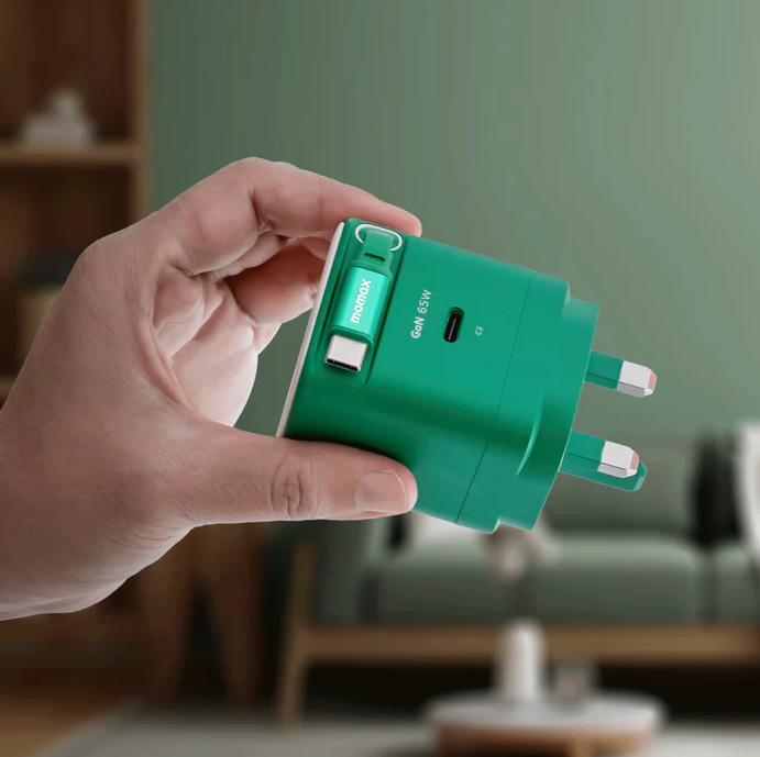 【預訂】Momax AM2706 1-CHARGE+ 1 連接埠 GaN 65W 充電器 (送USB C to Lightning 0.3m 連接線)