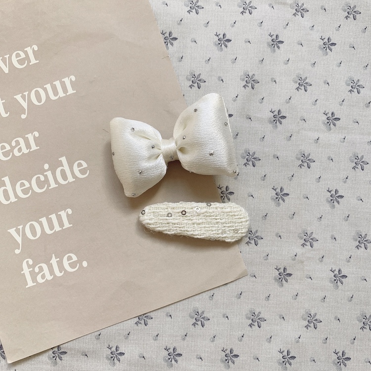 法式蝴蝶結髮夾