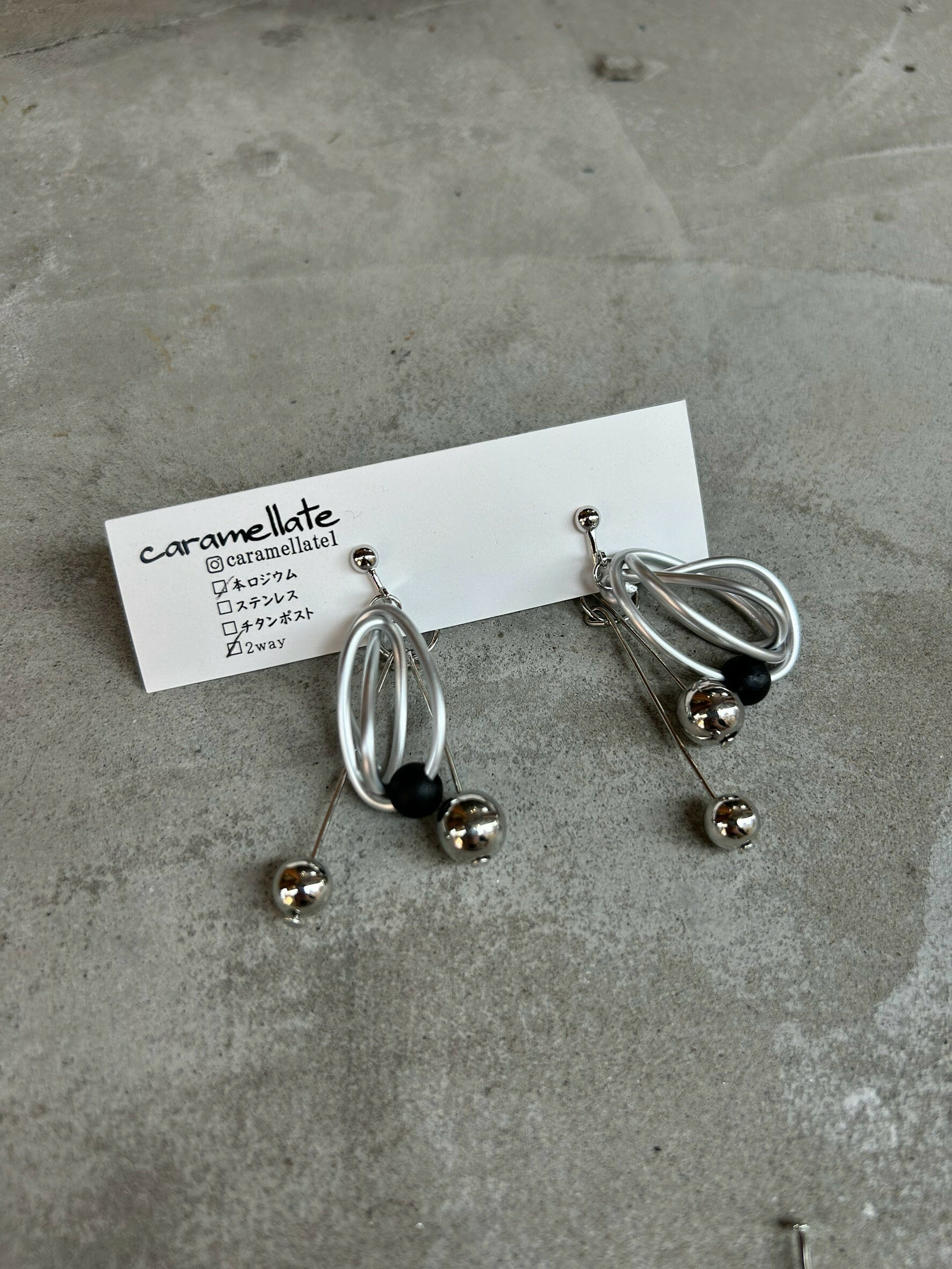 [caramellate] 兩用 | 電線耳環 | 耳夾 | NO.6
