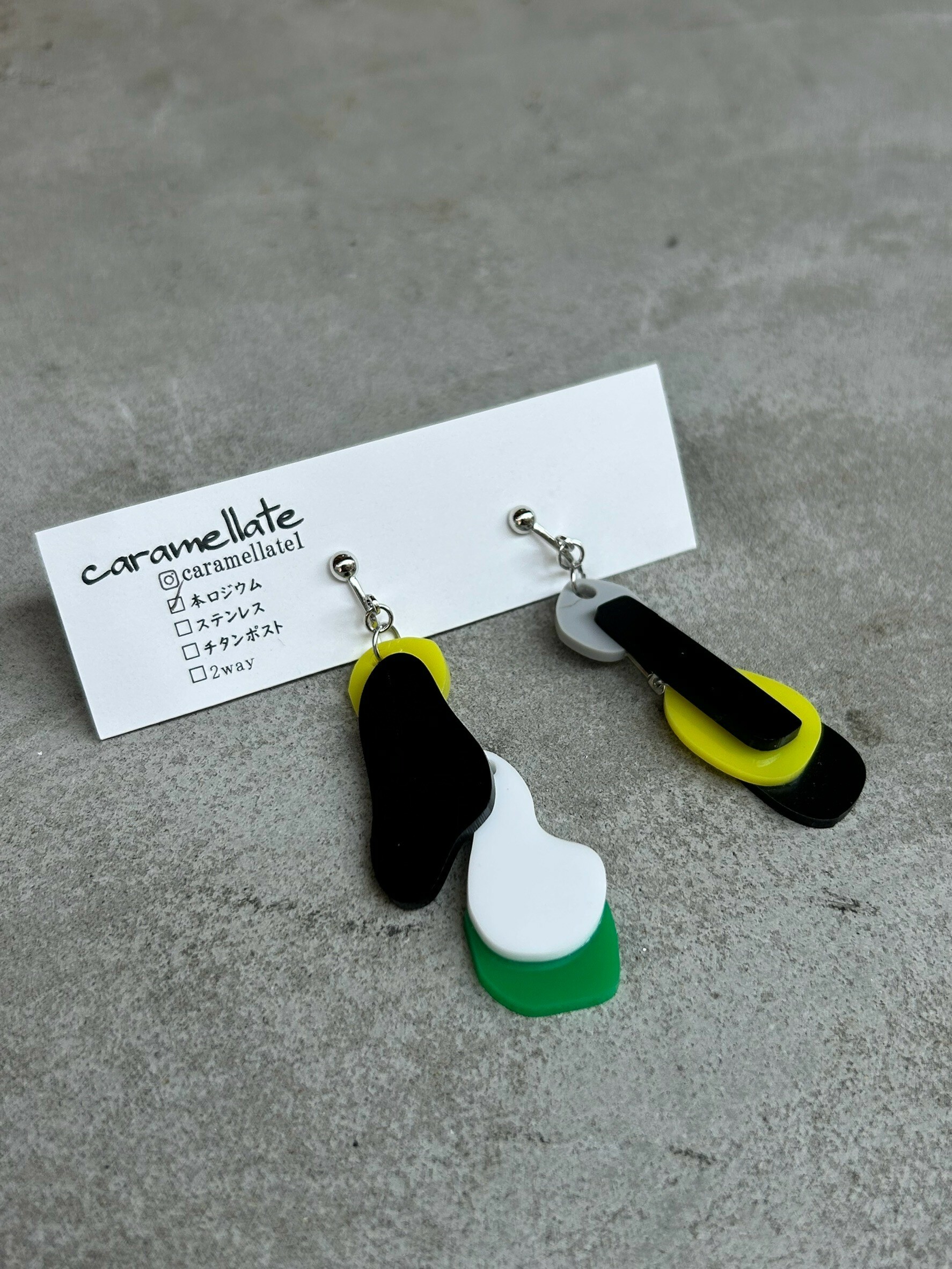 [caramellate] 壓克力耳環 | 耳夾 | NO.7