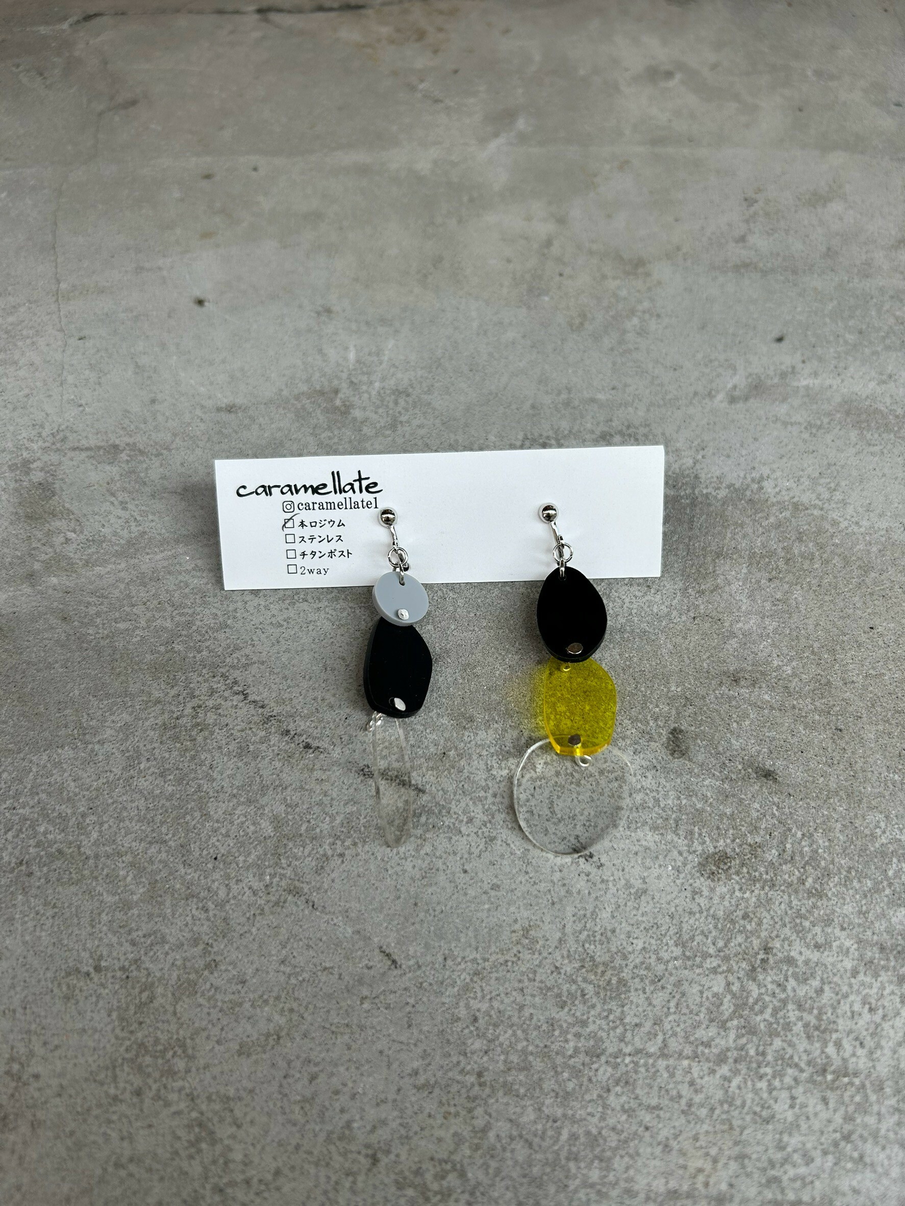 [caramellate] 壓克力耳環 | 耳夾 | NO.8