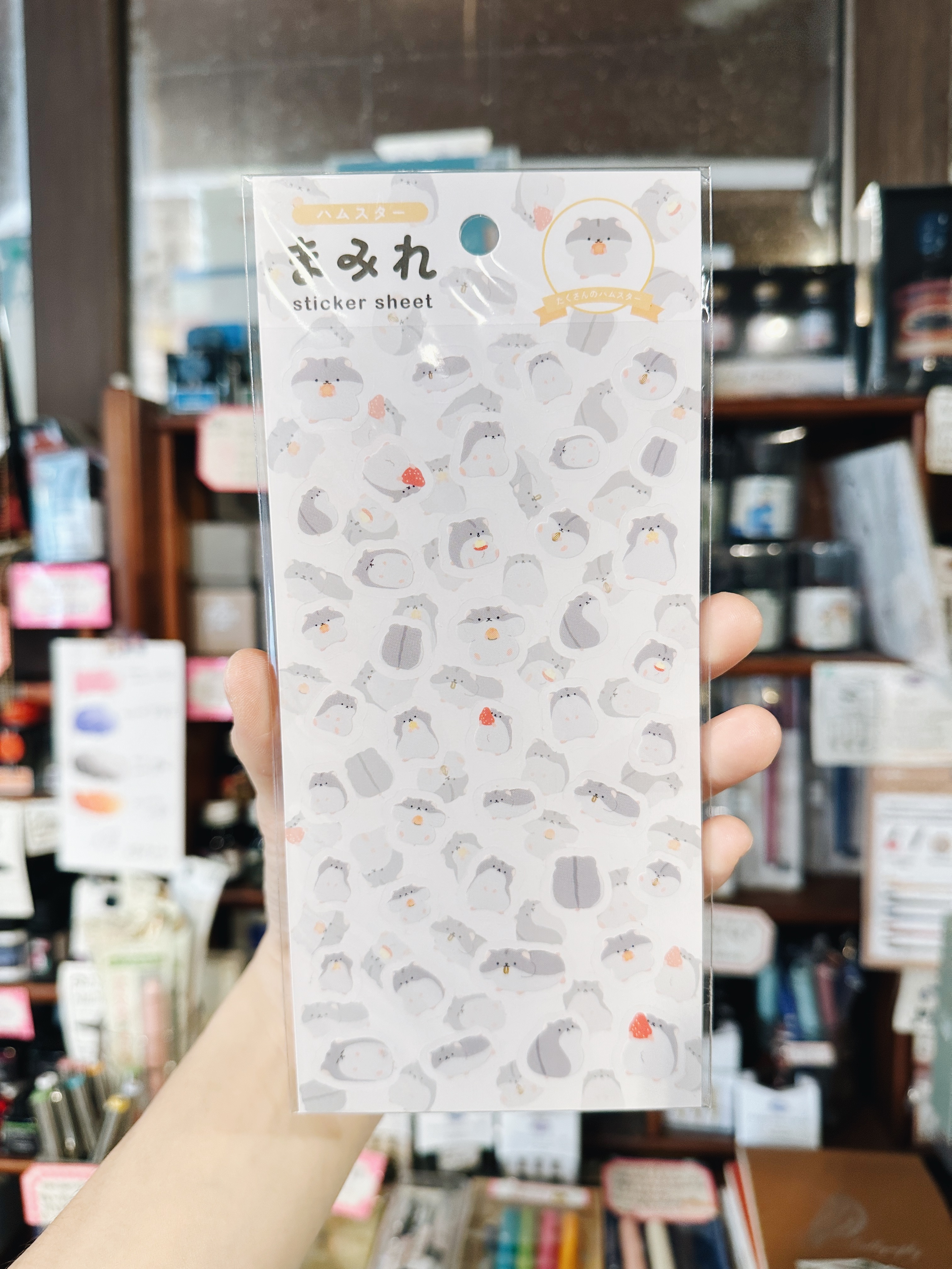 倉鼠 萌動物系列 透明PET貼紙｜日本WORLD CRAFT
