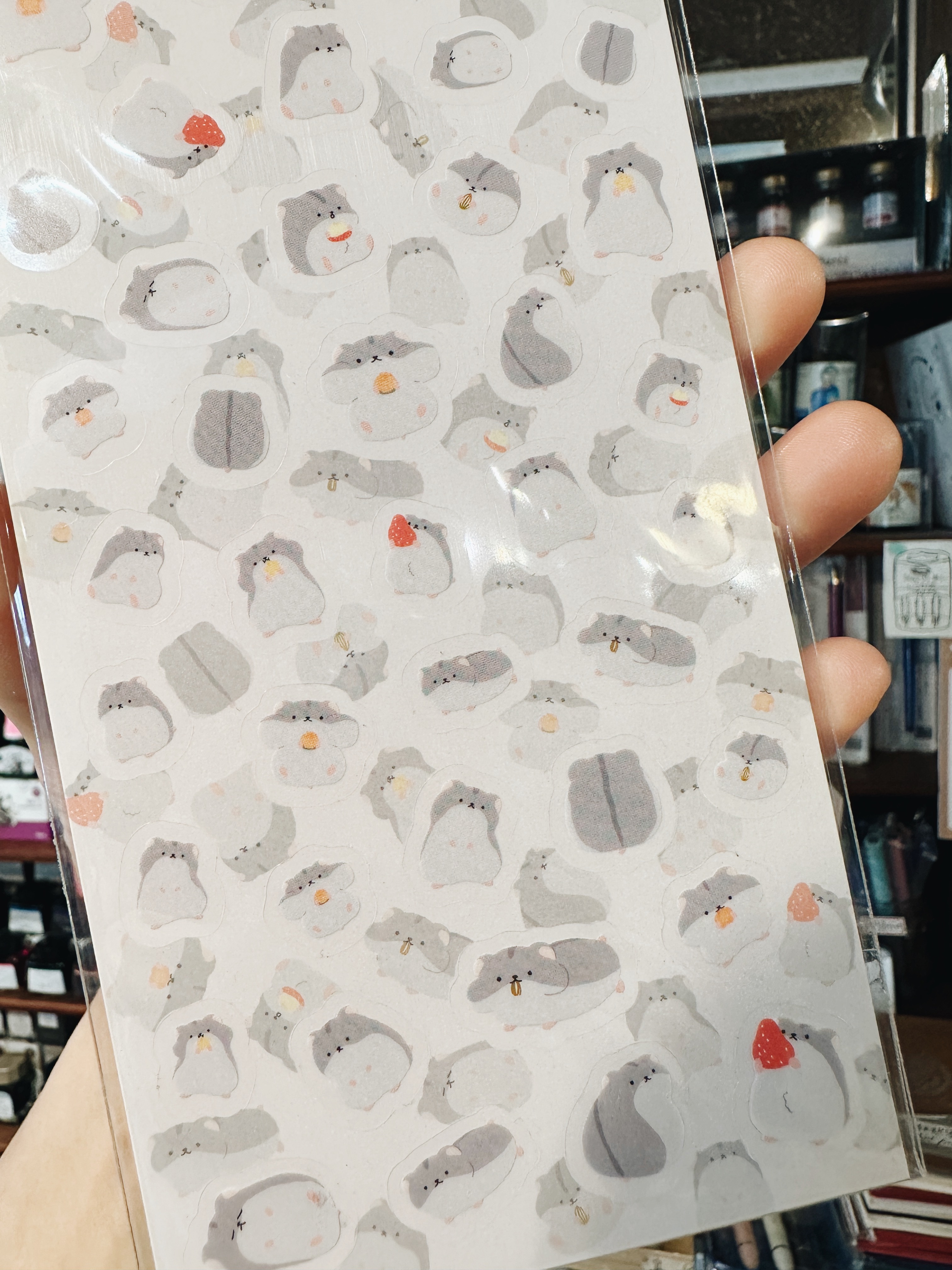 倉鼠 萌動物系列 透明PET貼紙｜日本WORLD CRAFT